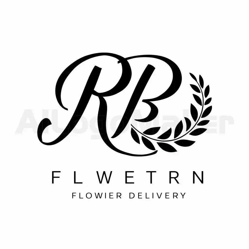 LOGO-Design-For-RB-VenokInspired-Floral-Emblem-for-the-Delivery-of-Flowers-Industry