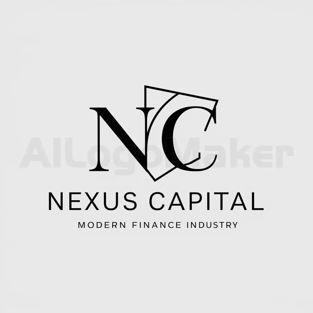 a logo design,with the text "NC", main symbol:Nexus Capital,Minimalistic,be used in Finance industry,clear background