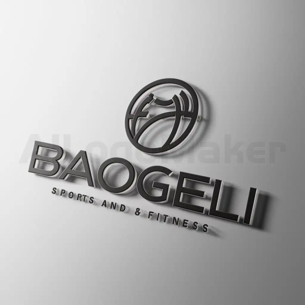 a logo design,with the text "Baogeli", main symbol:sports,Minimalistic,be used in Sports Fitness industry,clear background