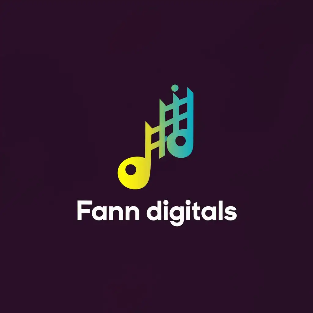 a logo design,with the text "FANN Digitals (فن)", main symbol:digital Music marketing platform, expert, collaboration, independent musician

colors:
#2c3e50
#3498db
#e5e7e9
#1abc9c
#34495e,Moderate,be used in Entertainment industry,clear background