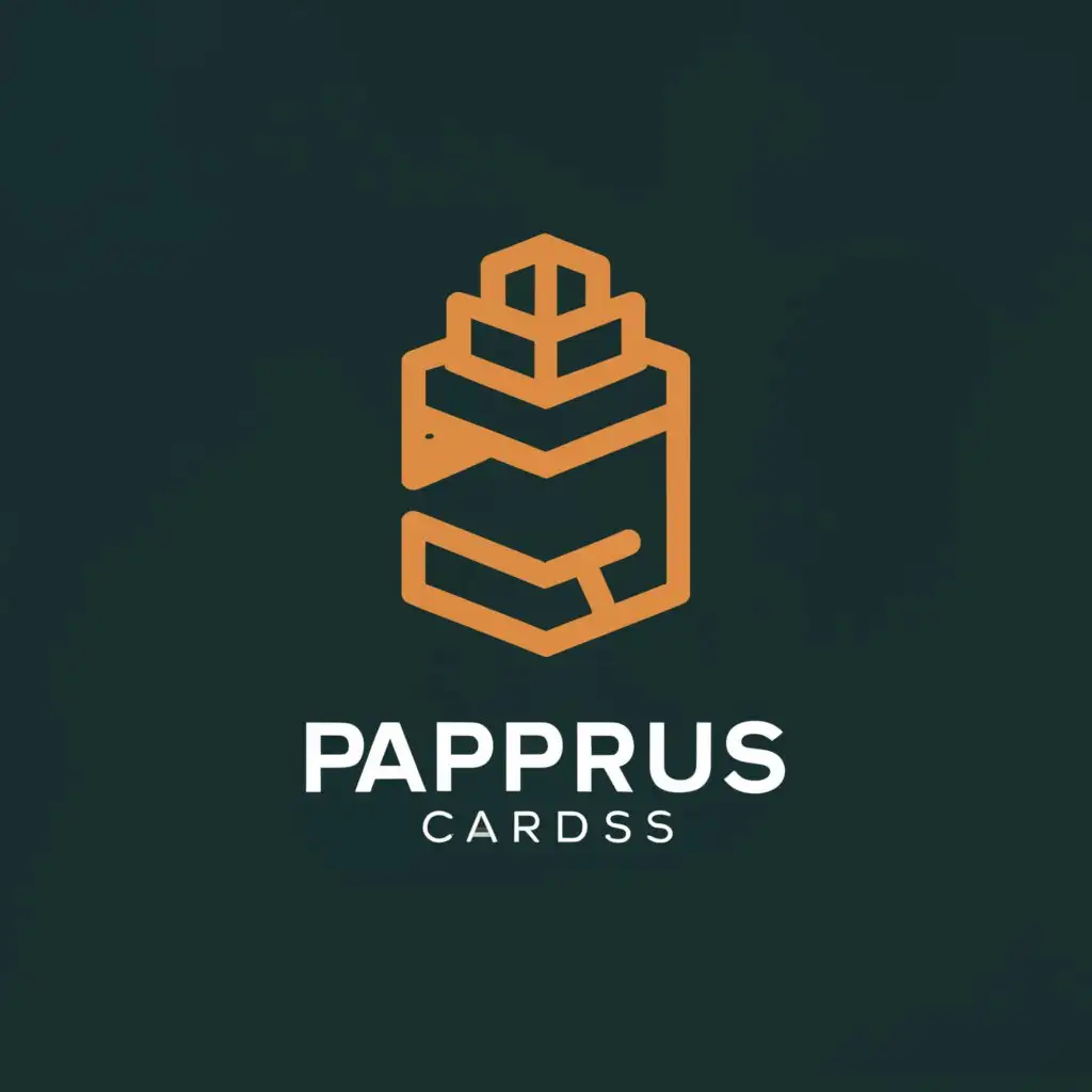 a logo design,with the text "Papyrus cards", main symbol:Gift card,Minimalistic,be used in Internet industry,clear background