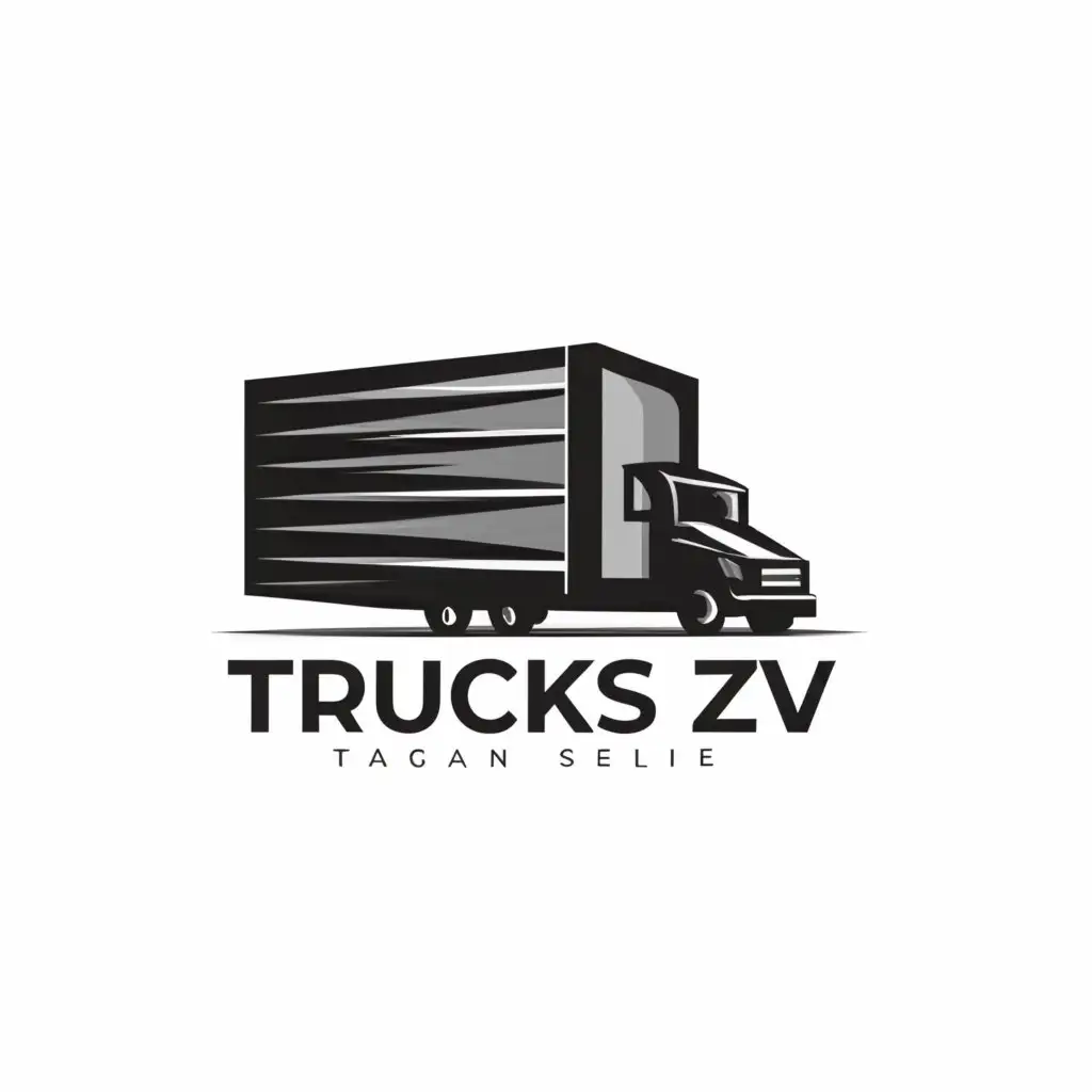 a logo design,with the text "trucks zv", main symbol:Cargo van,Moderate,be used in Automotive industry,clear background