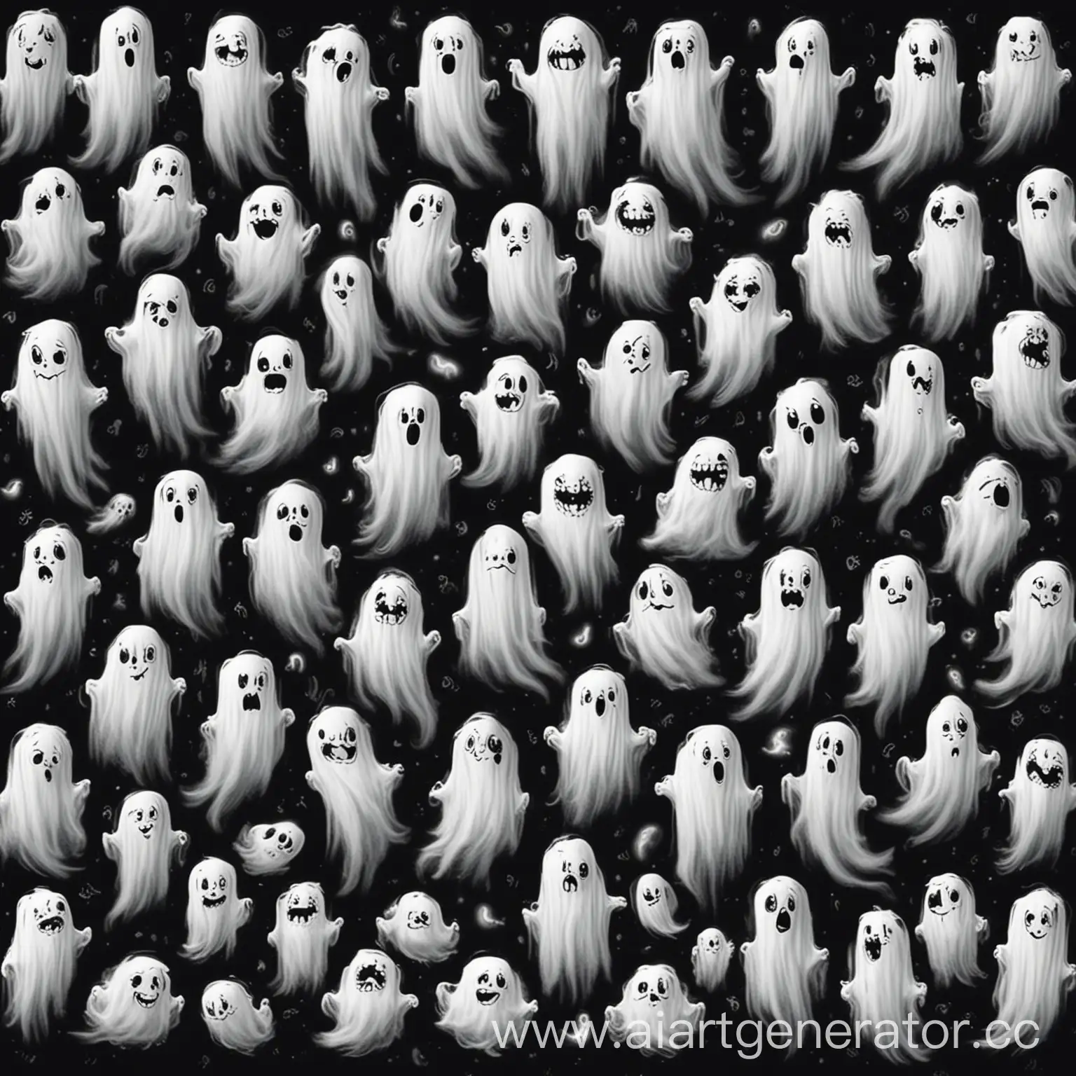 Adorable-Swarm-of-Ghosts-Floating-Playfully