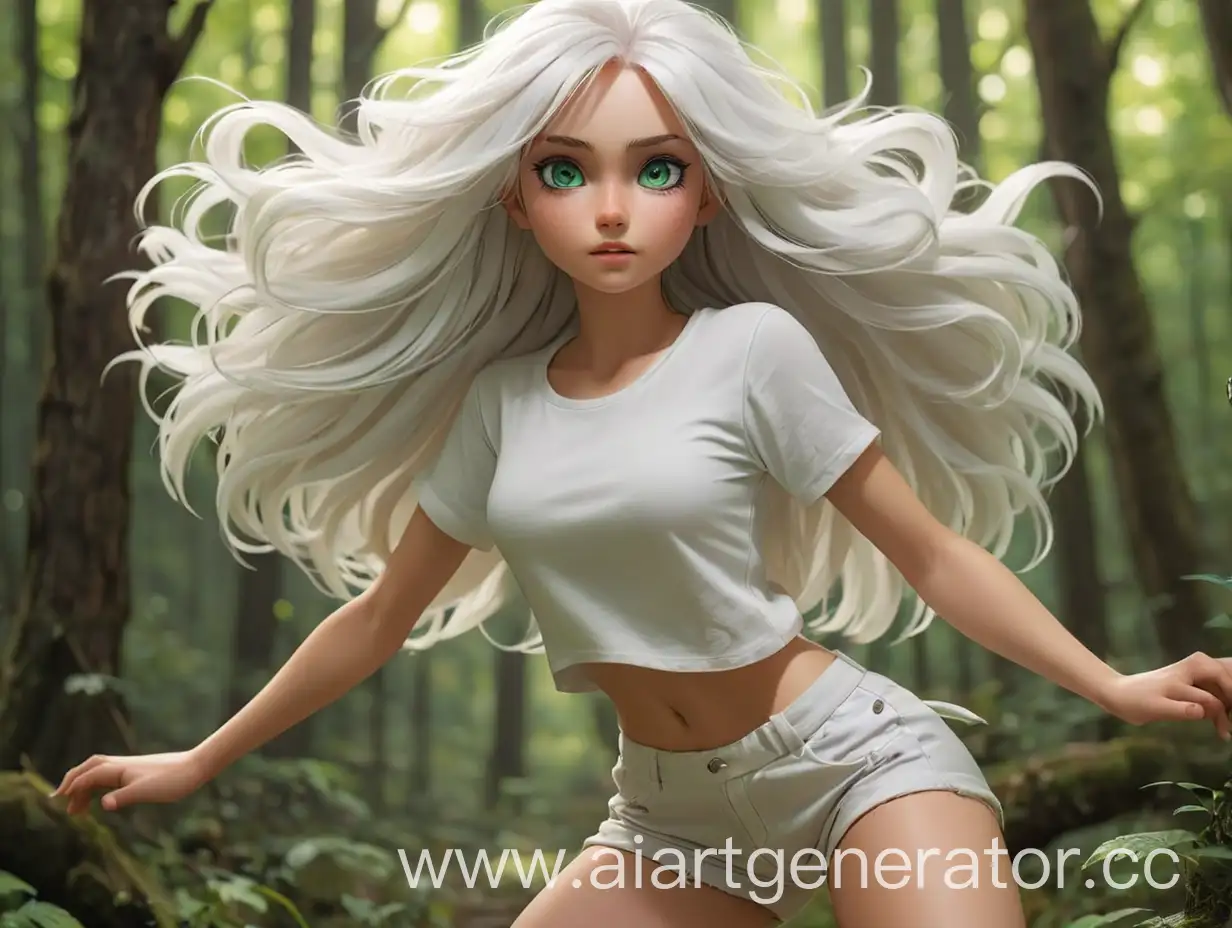 Energetic-Girl-with-Long-White-Hair-in-Enchanted-Forest