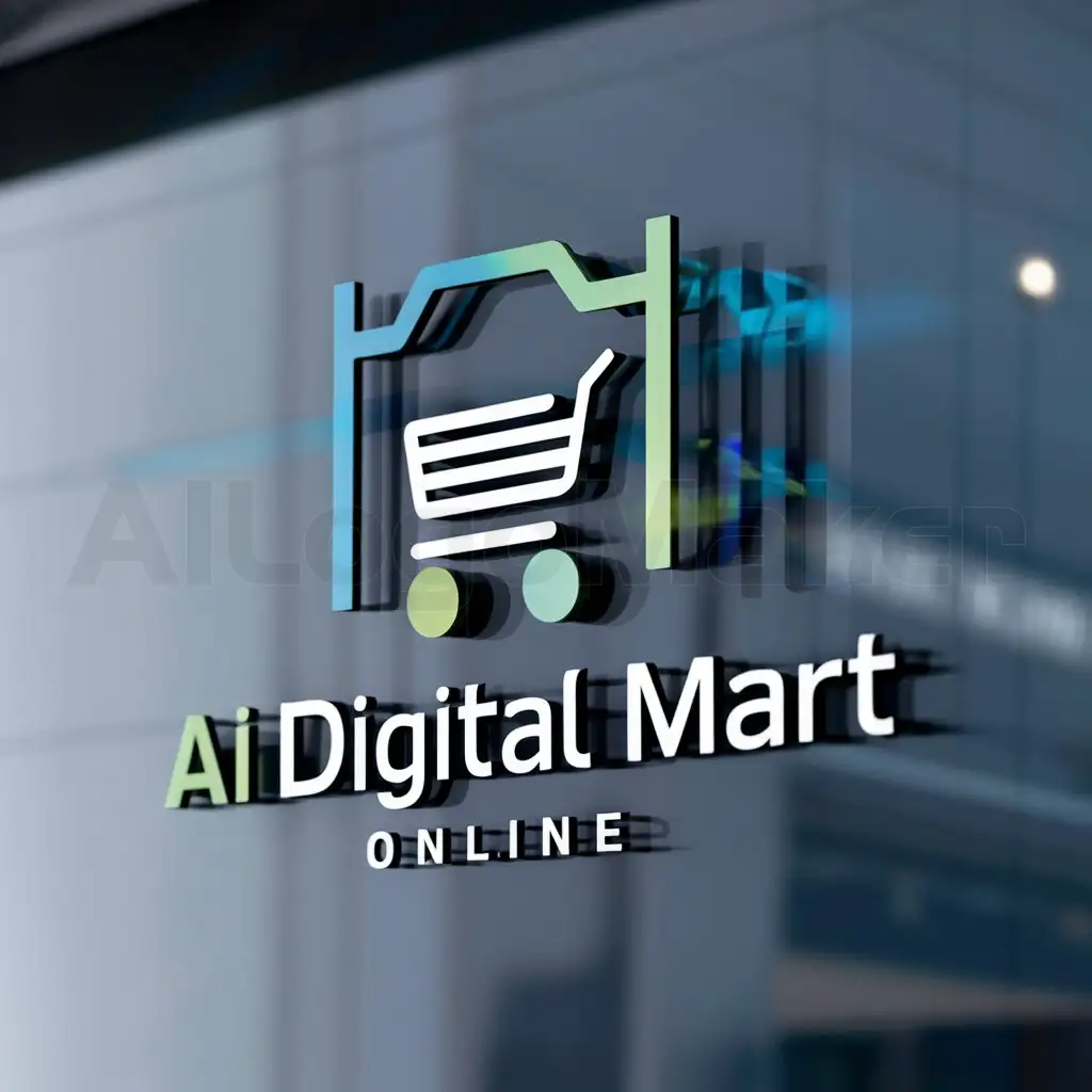 a logo design,with the text " "AI 'Digital Mart Online' - Color"

(There are no words or phrases in the input that are not in English, so no translation is necessary.)", main symbol:Website Market Online,Moderate,be used in Technology industry,clear background