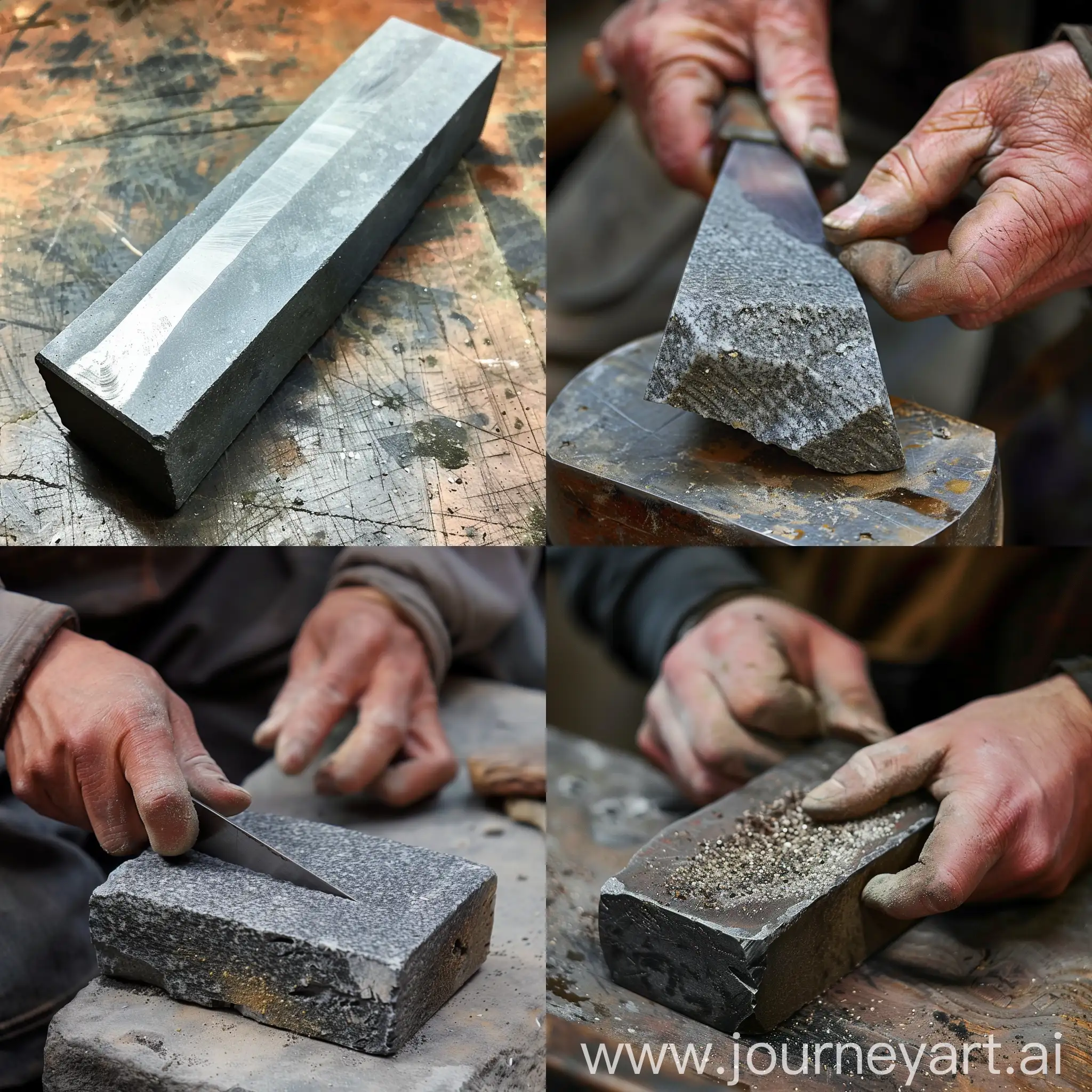 Stone-Sharpening-Ancient-Toolcraft-in-Rustic-Setting