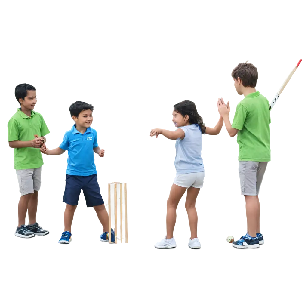 kids plazing cricket