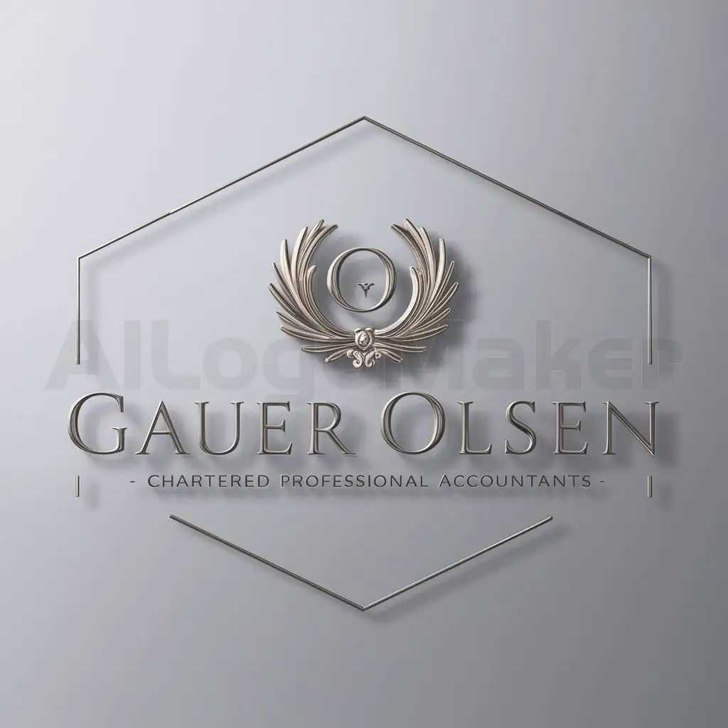 a logo design,with the text "Gauer Olsen Chartered Professional Accountants", main symbol:Upgrade the current logo to look more high-end. Hoping for a luxury brand feel. I am leaning toward upgrading the current logo but maintaining the current look as it is what the clients are used to seeing around town but I am also open to a completely new direction. I do think the G and the O needs to be incorporated. Industry/Entity Type Accounting, but looking for a private banking, exclusive highend service vibe Logo Text Gauer Olsen - Chartered Professional Accountants Logo styles of interest Emblem Logo Logo enclosed in a shape,Moderate,clear background