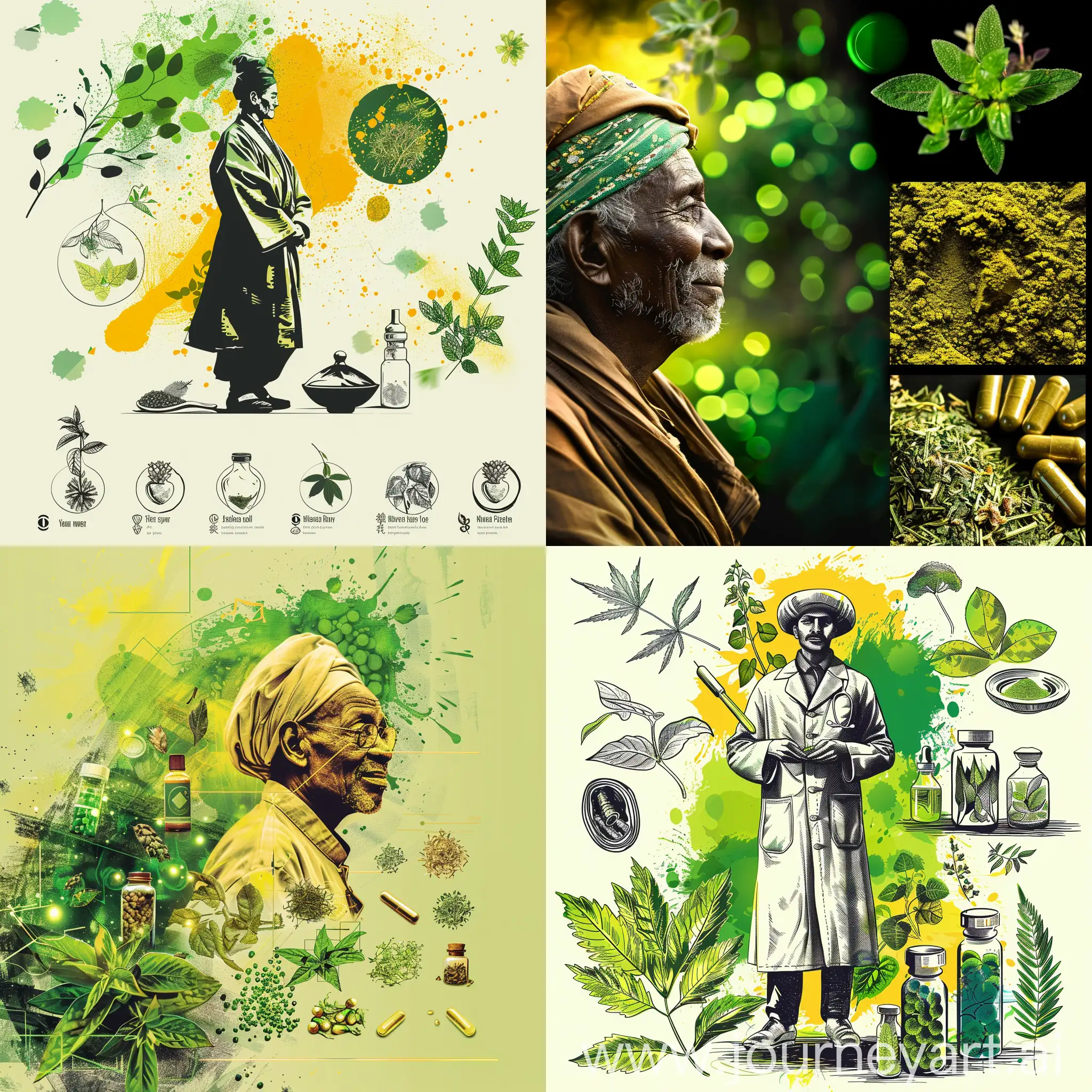 Traditional-Doctor-with-Healing-Herbs-in-Green-and-Yellow-Spectrum