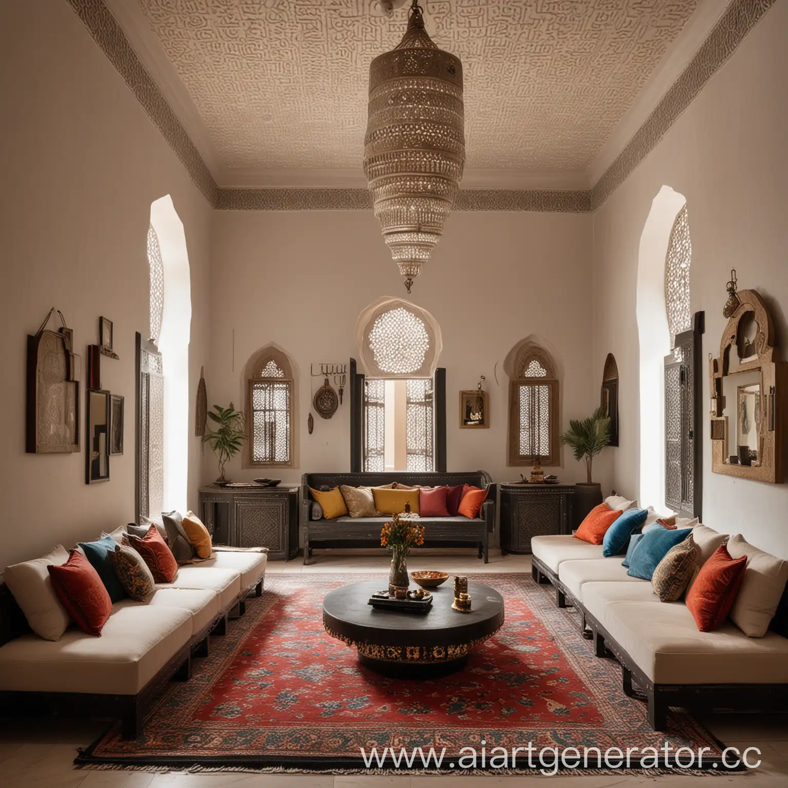 Contemporary-Moroccan-Salon-Interior-Design-with-Elegant-Furnishings-and-Traditional-Accents