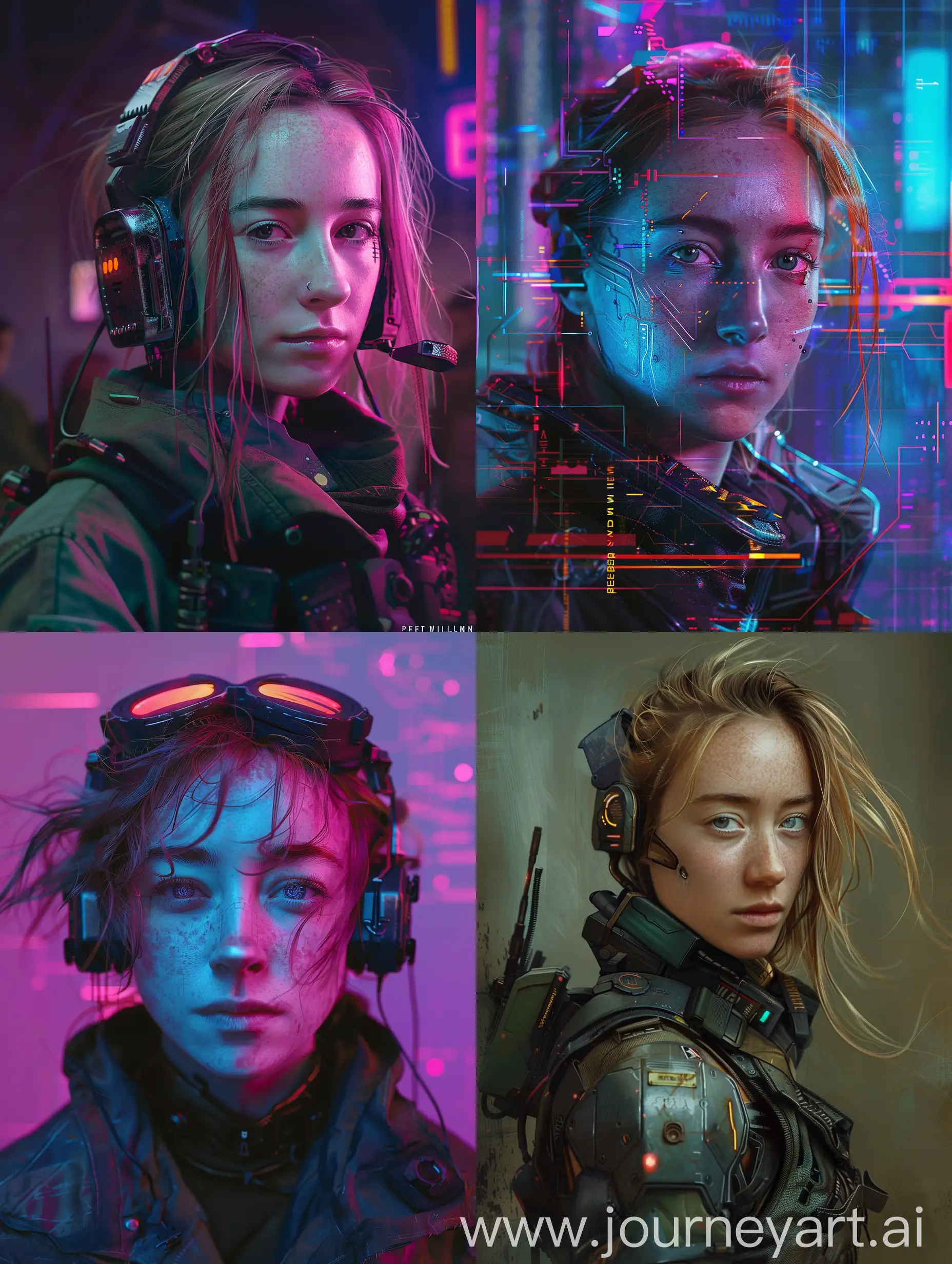 Cyberpunk-Portrait-of-Saoirse-Ronan-by-Peter-Wileman