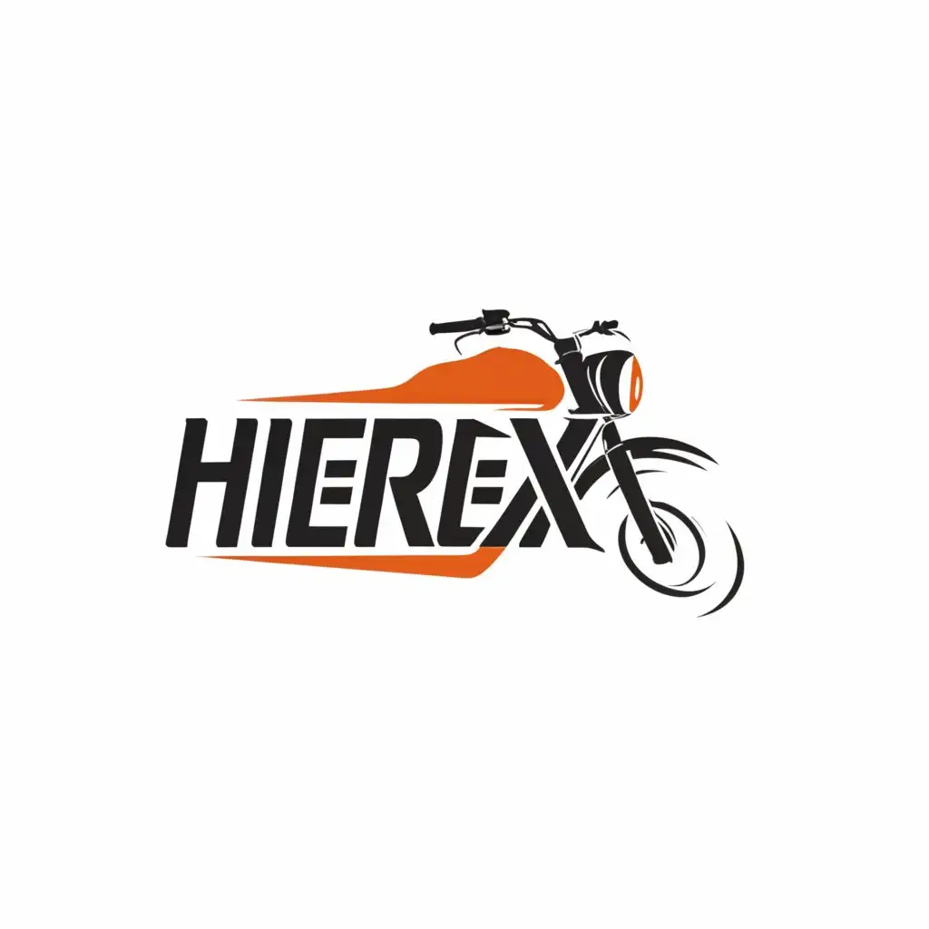 a logo design,with the text "Herexx", main symbol:Motorbike,Moderate,clear background
