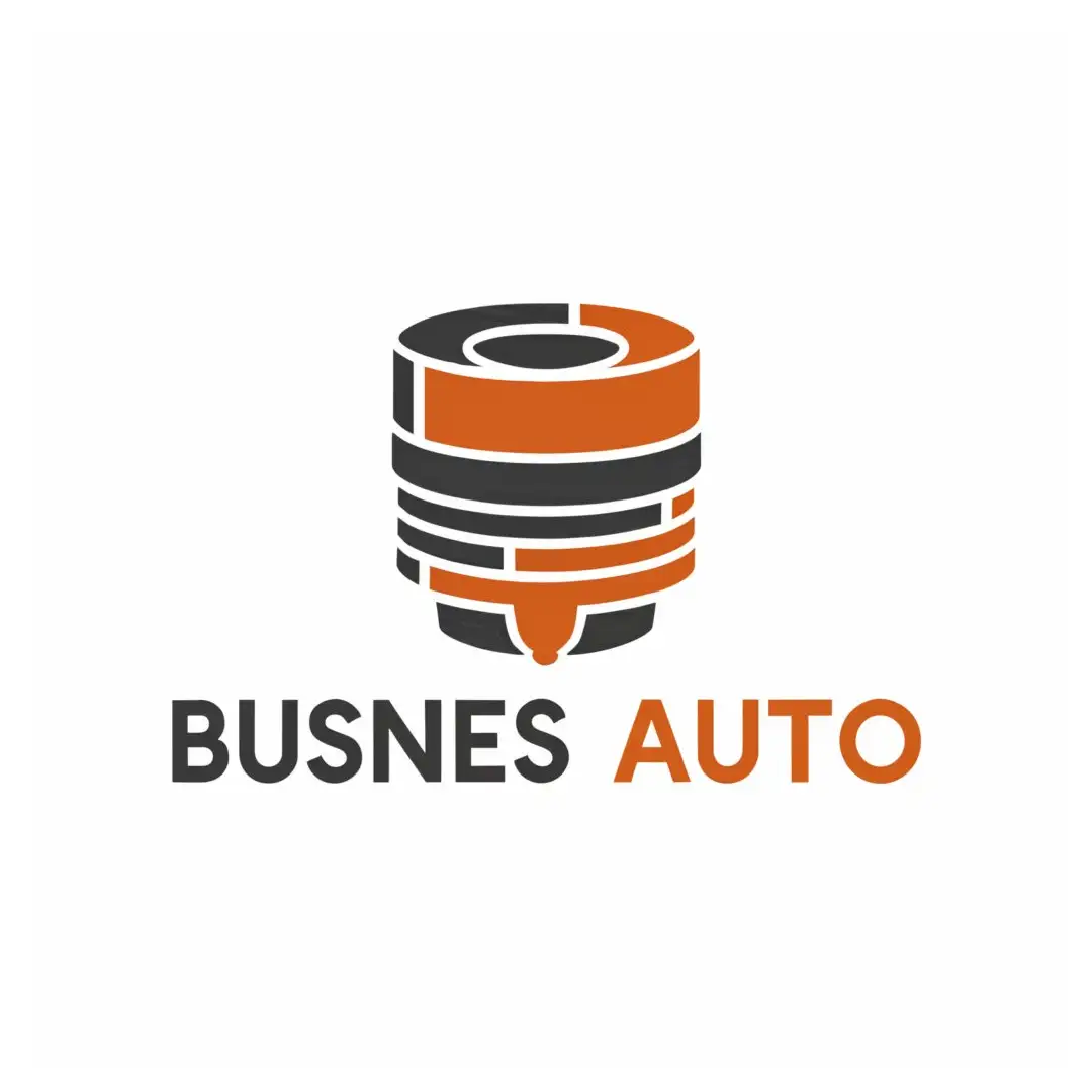 a logo design,with the text "Business Auto", main symbol:the piston,Minimalistic,be used in Automotive industry,clear background