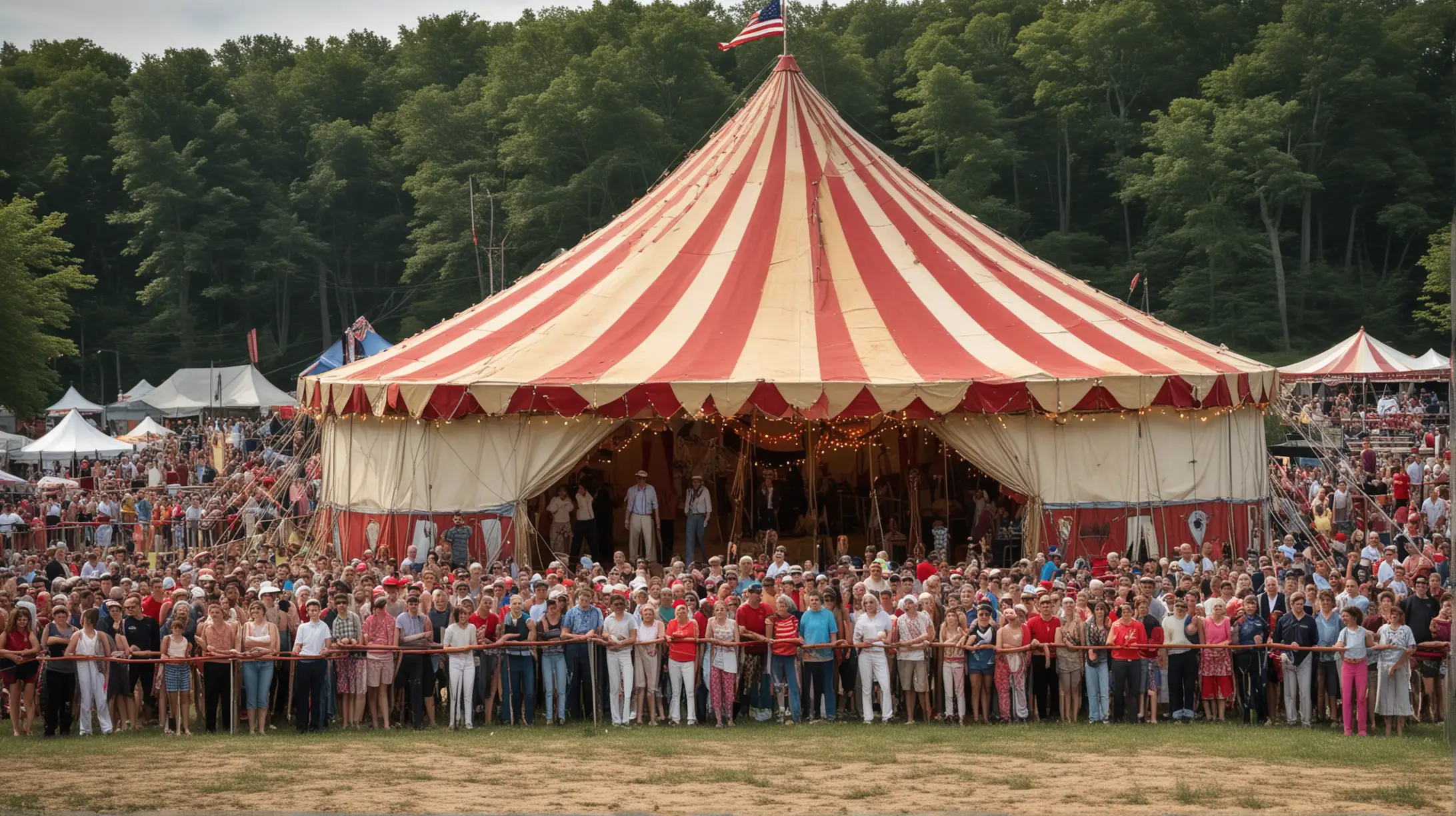 Vibrant Circus Spectacle in Small Town Hollow Brook Acrobats Exotic Animals and Dazzling Performances