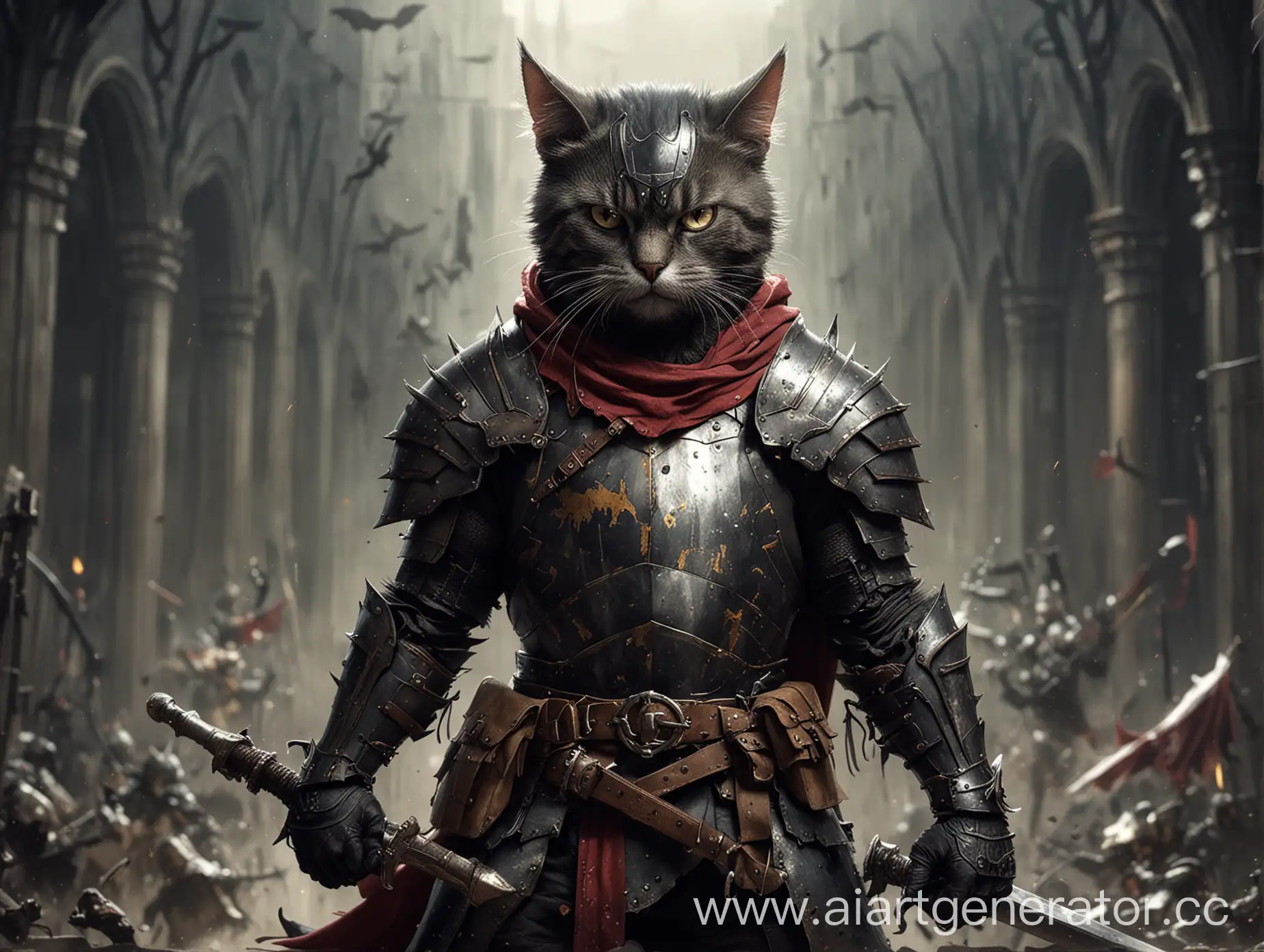 безумный кот рыцарь
