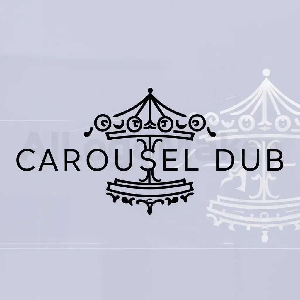 a logo design,with the text "Carousel Dub", main symbol:carousel,Moderate,clear background