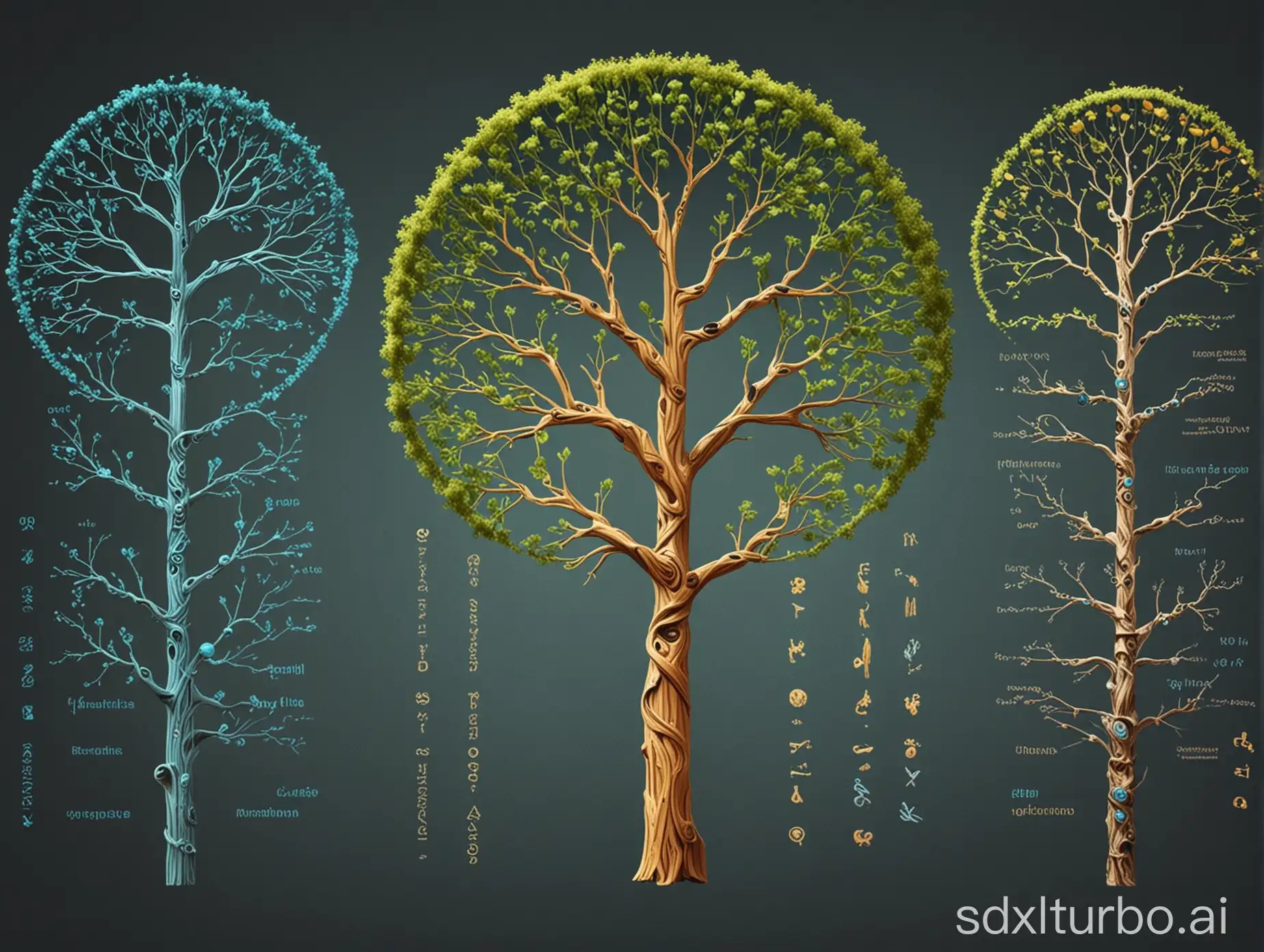 Phylogenetic-Trees-and-DNA-Strands-Artwork