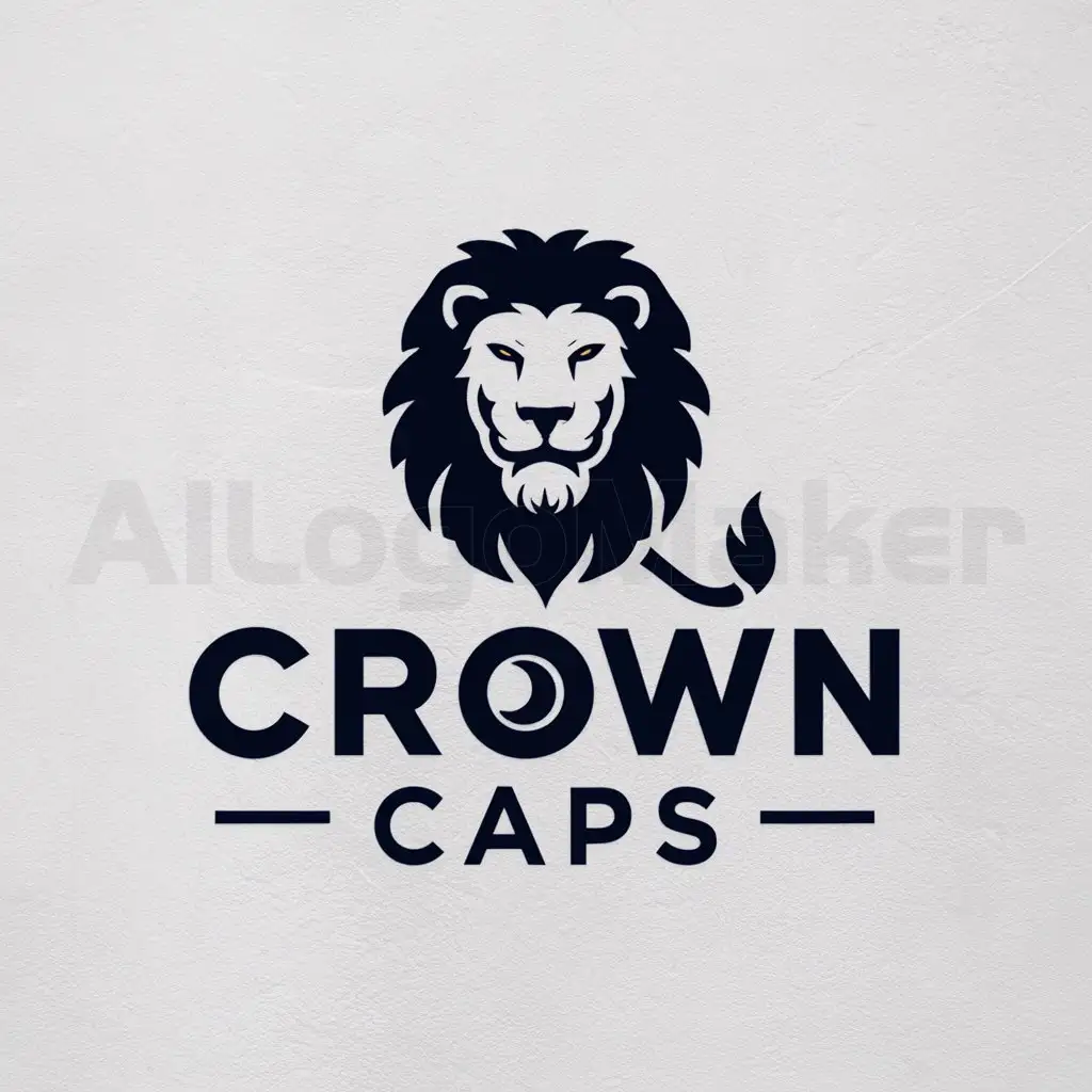 a logo design,with the text "Crown Caps", main symbol:Leon,Moderate,clear background