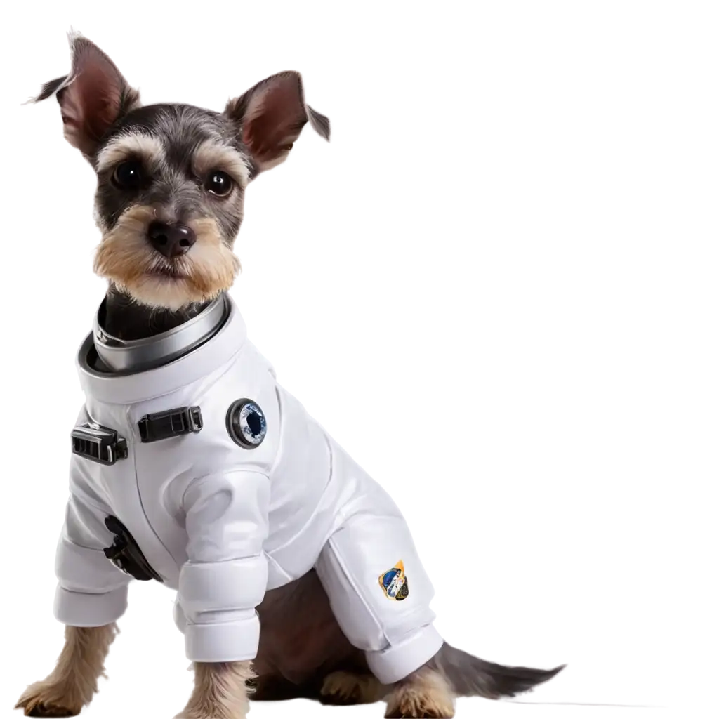 perro schnauzer astronauta

