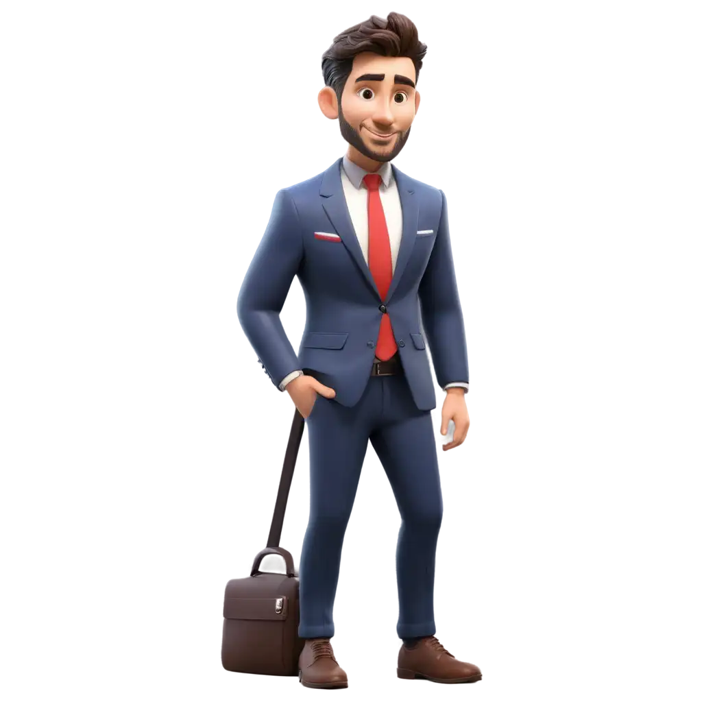 cartoon figure of a man in suit