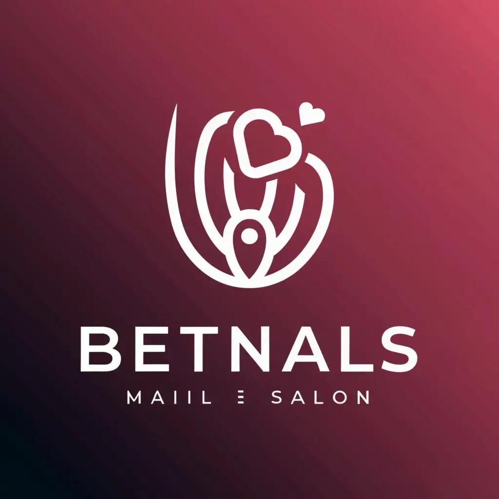 LOGO-Design-For-Bettnails-Elegant-Nail-Art-Emblem-with-Heart-Accent