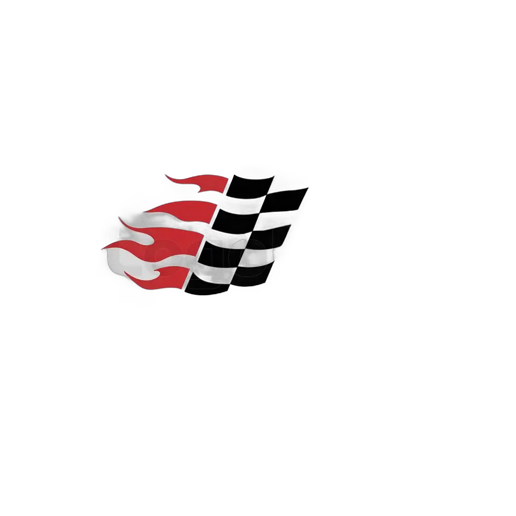 LOGO-Design-For-Racecar-Bold-Black-and-White-Checkered-Flag-with-Flame-Trailing-Effect-in-F1-Equation-Style