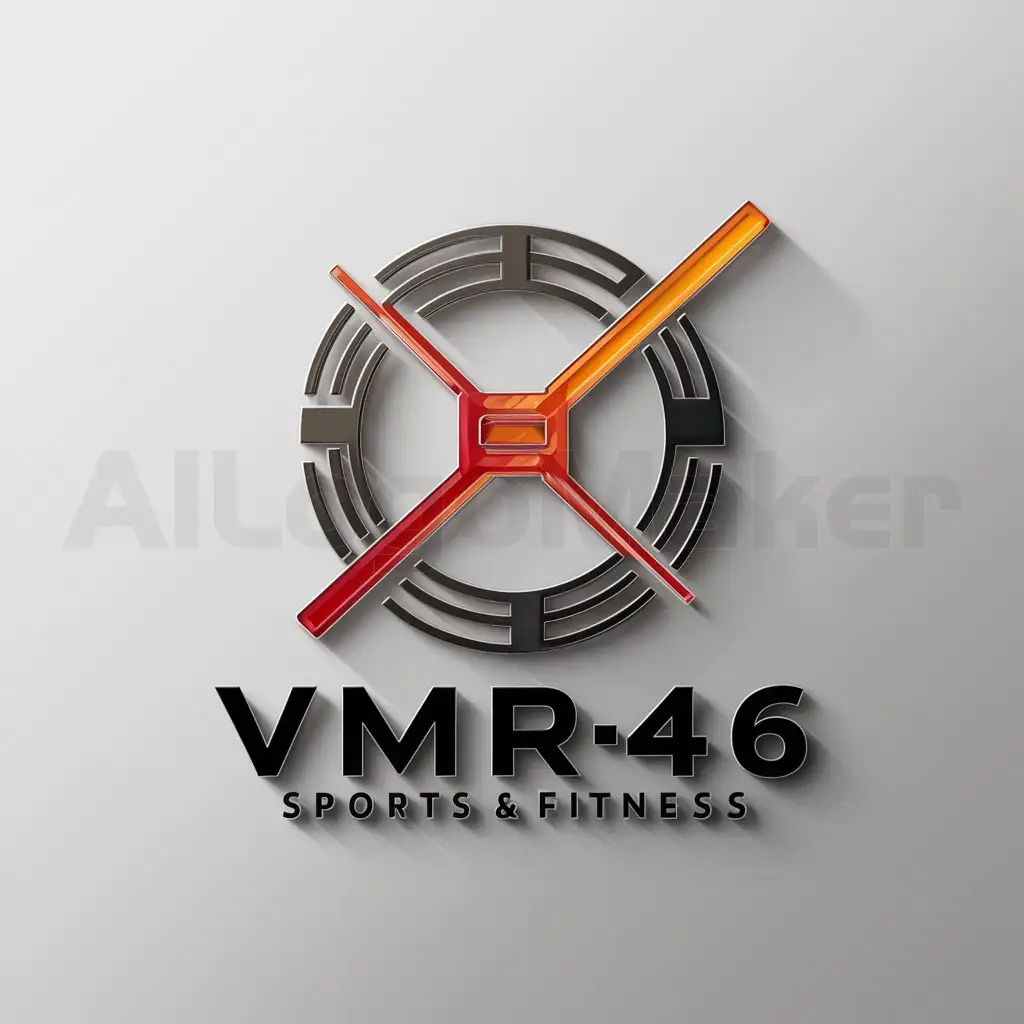 a logo design,with the text "VMR46", main symbol:una percha,complex,be used in Sports Fitness industry,clear background
