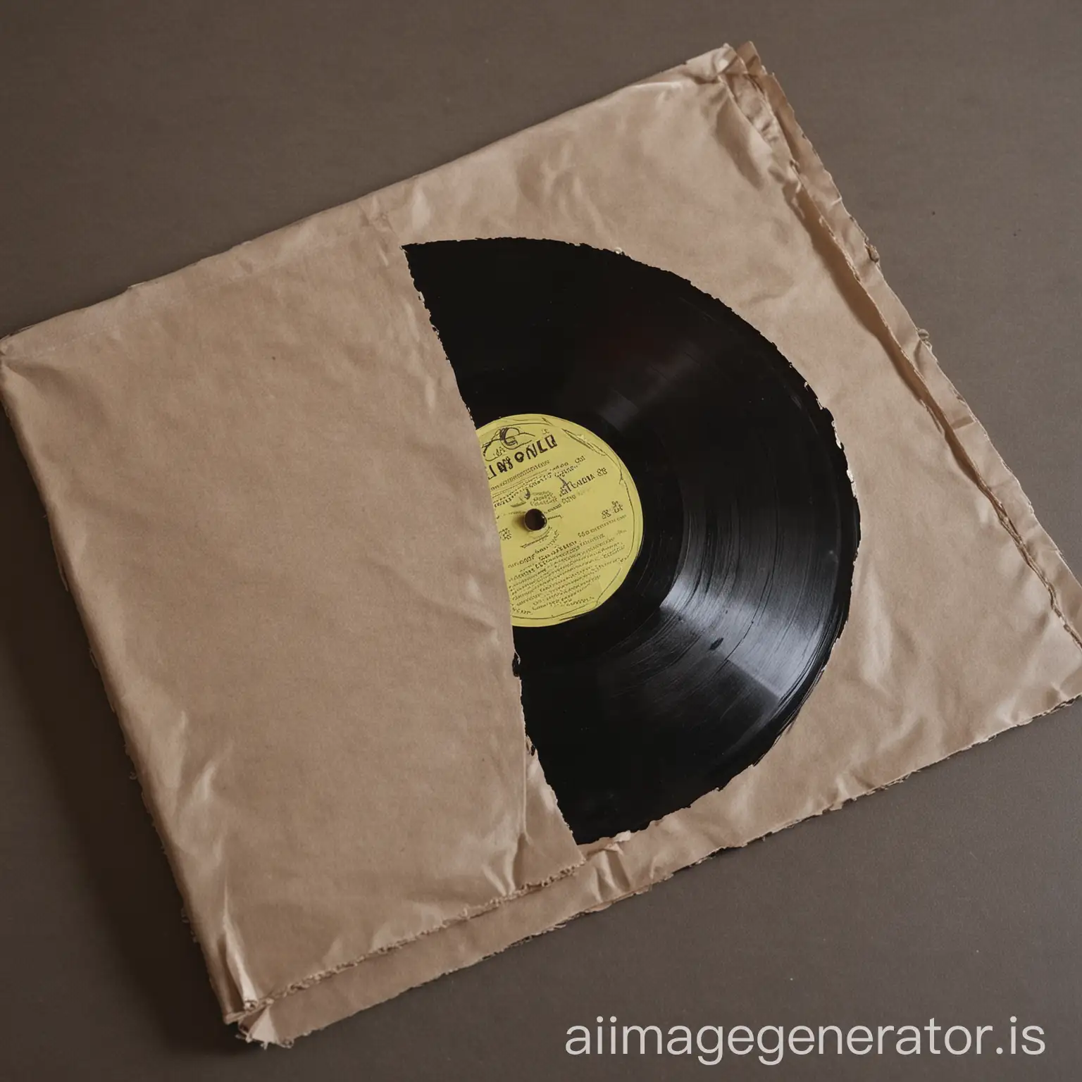 vinyl in its sleeve