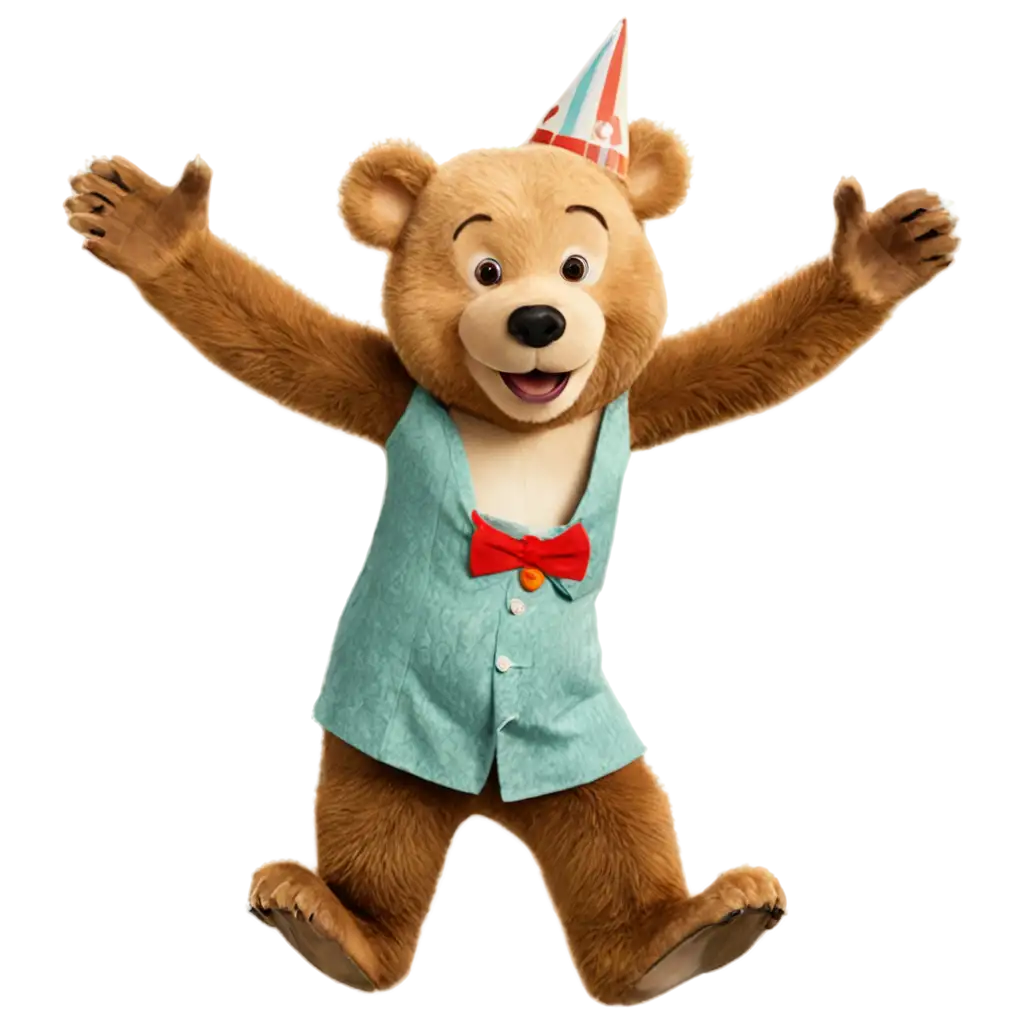 Duffy Bear Flying Adorable PNG Image Illustrating a Charming Aerial ...