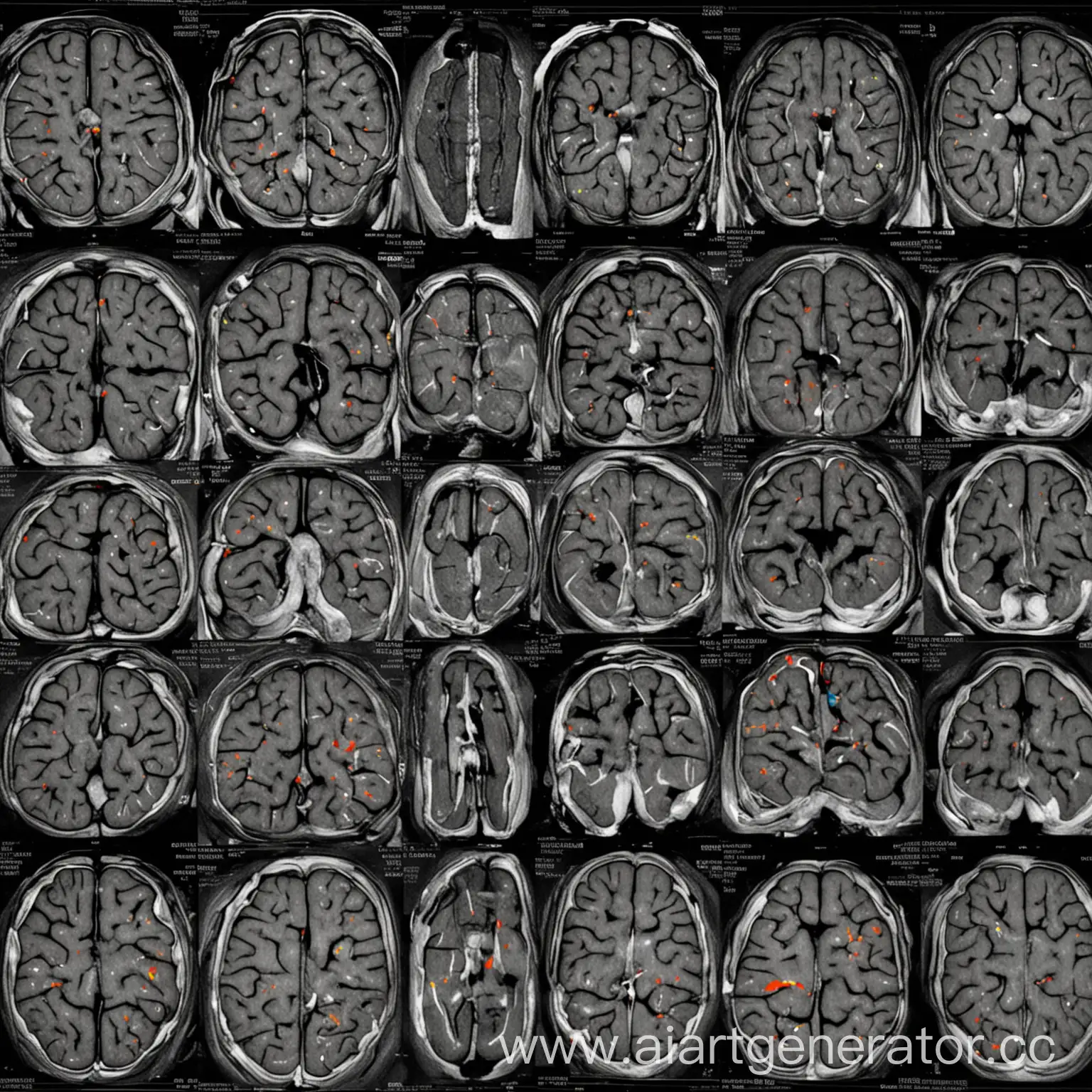 MRT-Brain-Scan-Showing-Healthy-Regions-from-Various-Angles