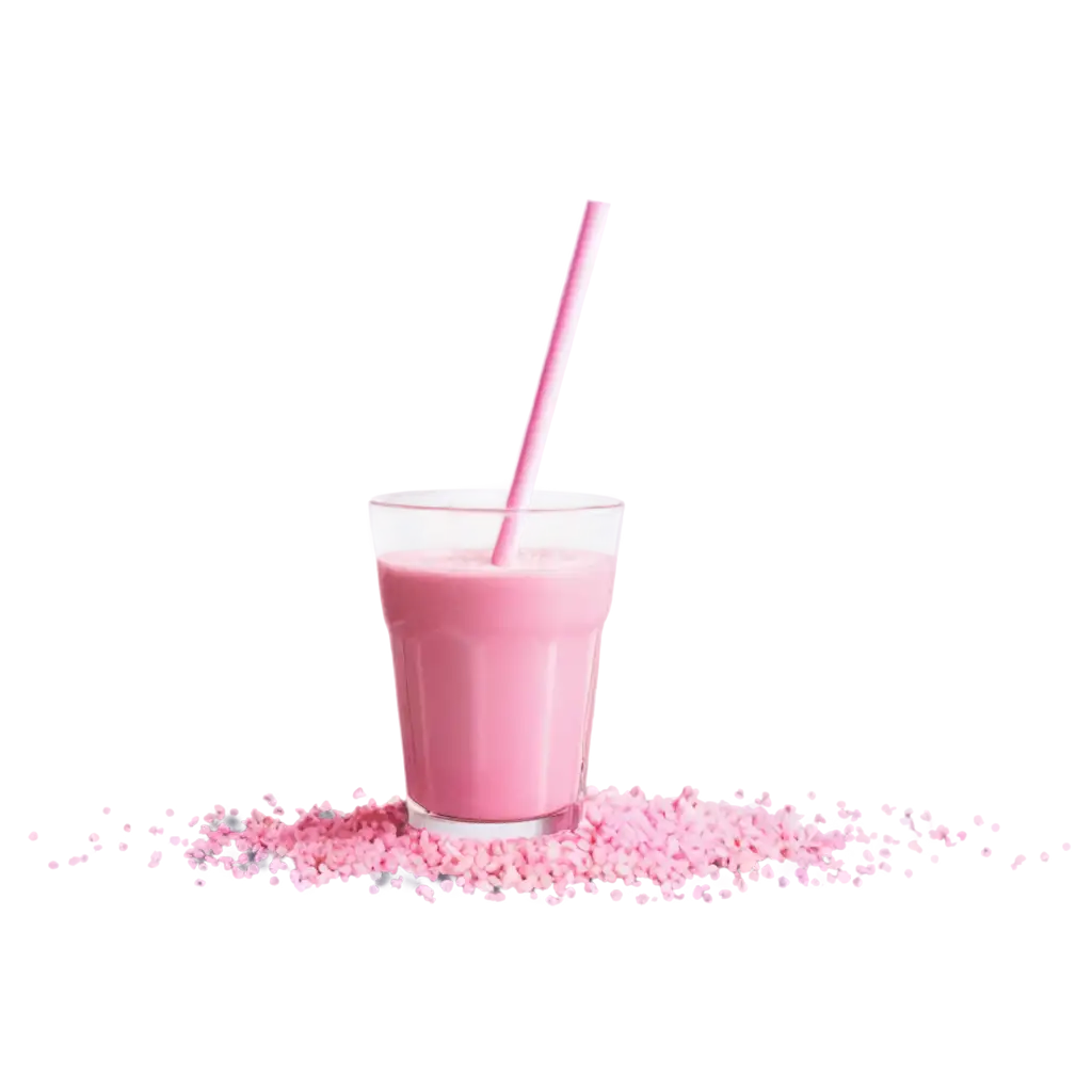 Set of sprinkles of pink smooth fluids like smoothie, yogurt or cream, cut out