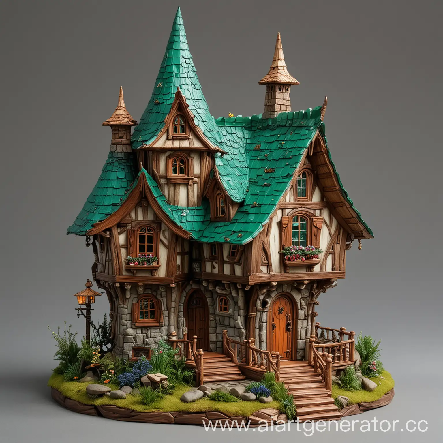 Enchanted-Wooden-FairyTale-House-of-the-Wizard-of-the-Emerald-City