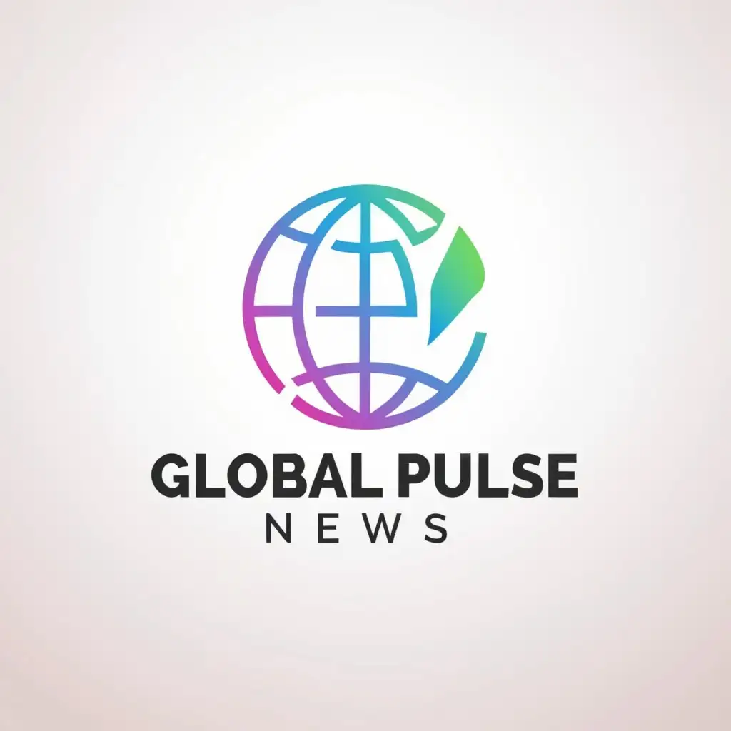 a logo design,with the text "Global Pulse News", main symbol:a world,Moderate,be used in Internet industry,clear background
