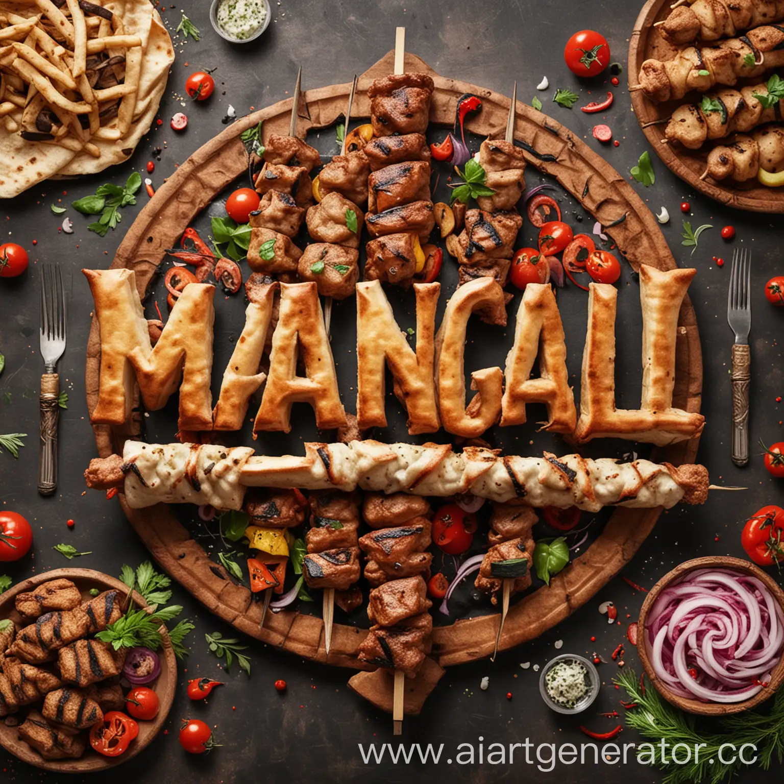 Modern-Logo-Design-Word-MANGAL-on-Kebab-Background