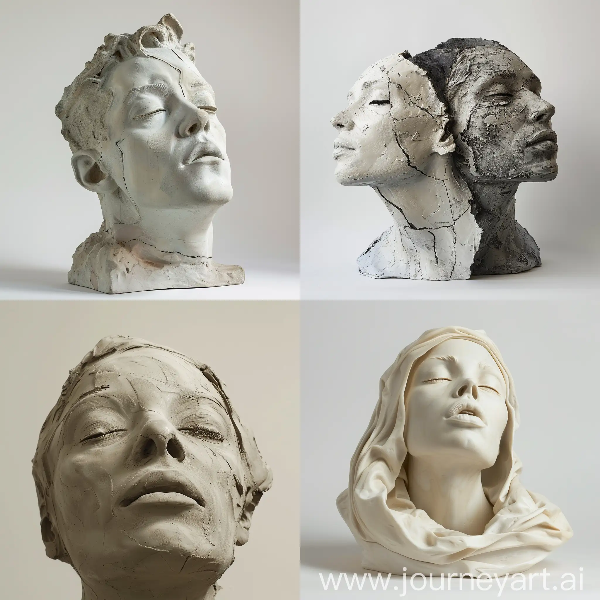 Sculpture portrait by Jean Jullien and Jennifer Rubell 