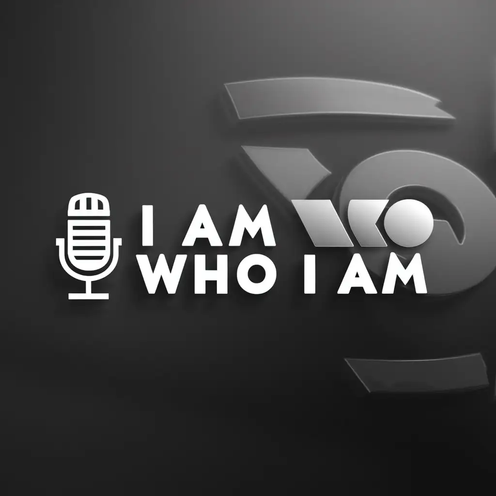 a logo design,with the text "I am who I am", main symbol:microphone,Moderate,clear background