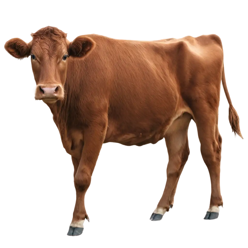 Stunning-PNG-Image-of-a-Majestic-Brown-Cow-Enhancing-Clarity-and-Detail