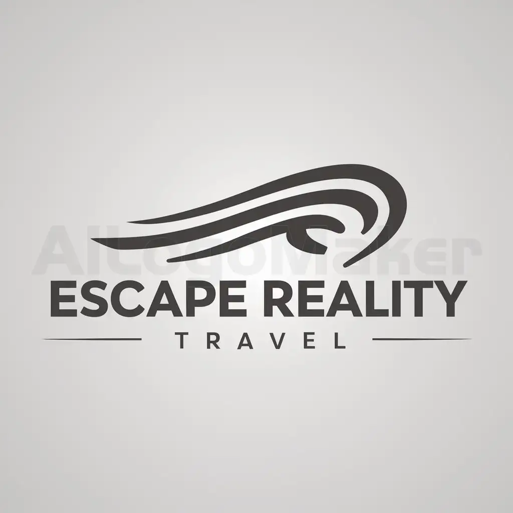 a logo design,with the text "escape reality", main symbol:escape riality,Moderate,be used in Travel industry,clear background