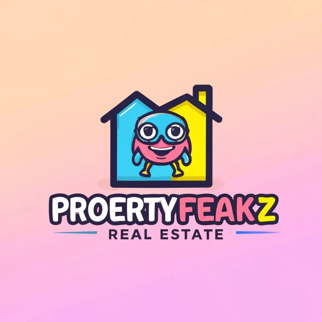 a logo design,with the text "PropertyFreakz", main symbol:Proven experience in creating fun and quirky logos with an emphasis on brand recognition.,Moderate,clear background