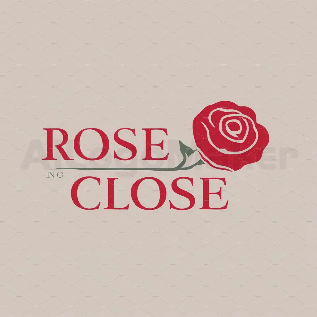 a logo design,with the text 'Rose Close', main symbol:Red Rose,Moderate,be used in Beauty Spa industry,clear background Big R and big C