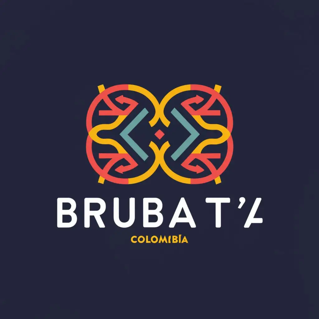 a logo design,with the text "Brubatá", main symbol:Indigenous symbols from Chocó, Colombia,complex,be used in Travel industry,clear background