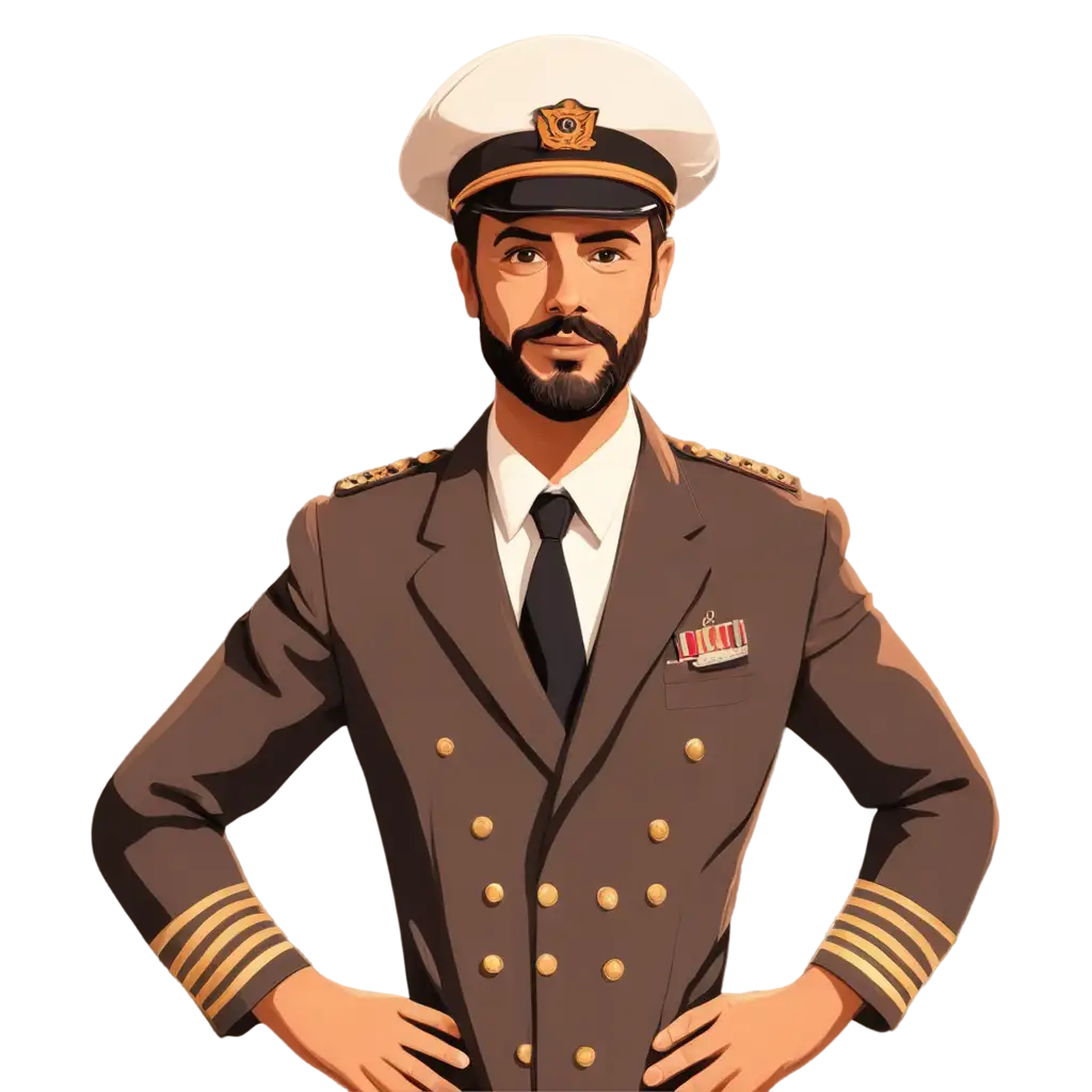 MAKE SHIP CAPTIAN MEN 
VECTOR ART CLOSE UP 

