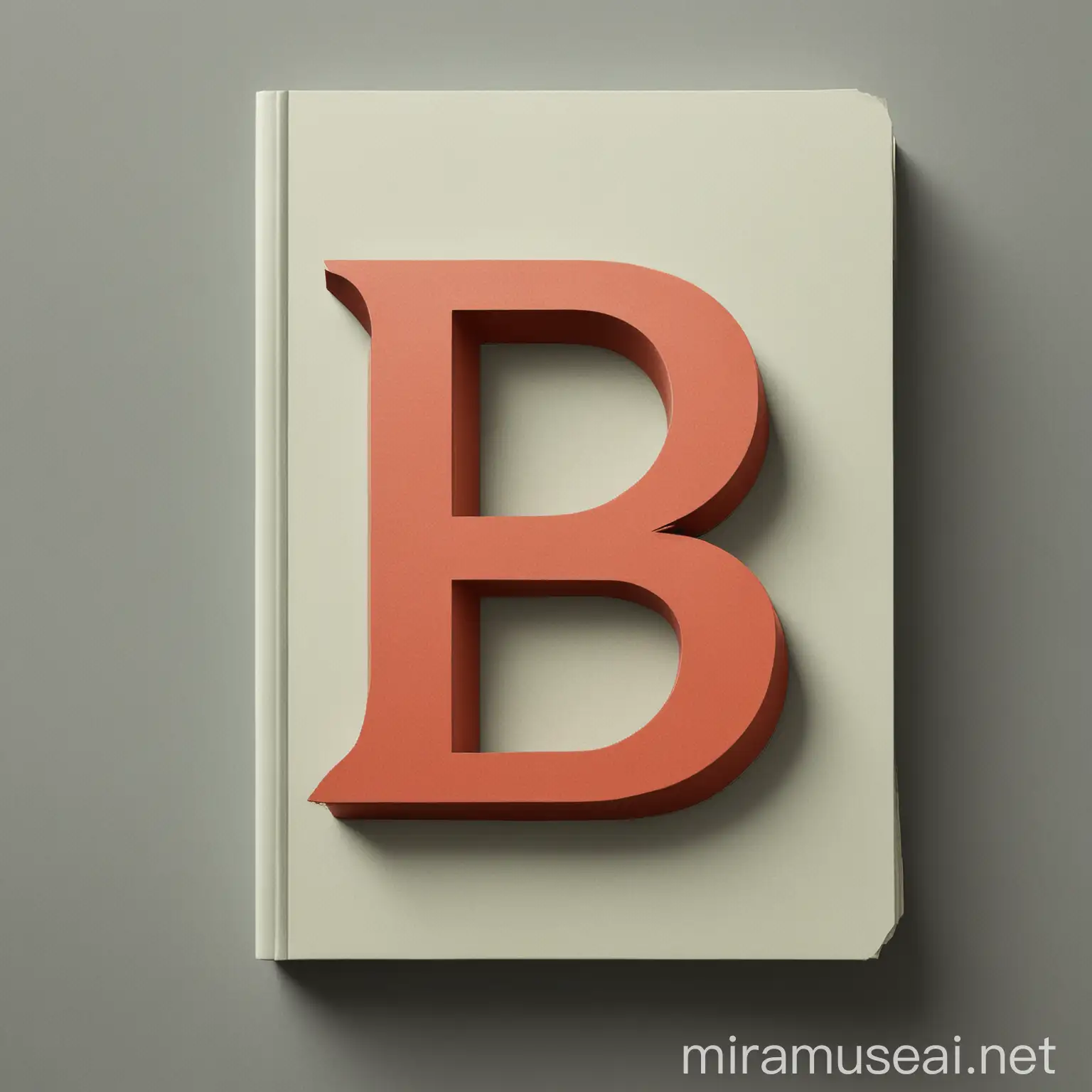 Letter B Shaped Book Cover Design