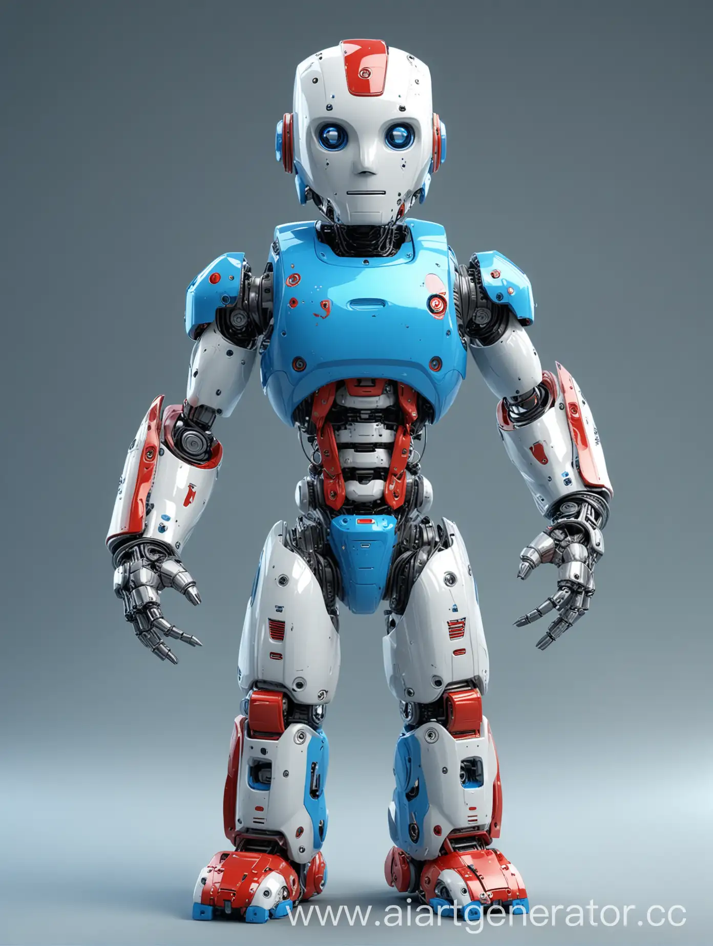 Robot-Mascot-in-Blue-Red-and-White-Colors