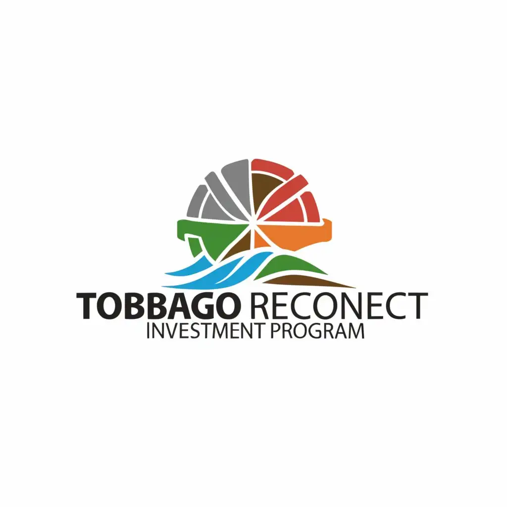 a logo design,with the text "Tobago Reconnect Investment Program", main symbol:water wheel,Moderate,be used in Nonprofit industry,clear background