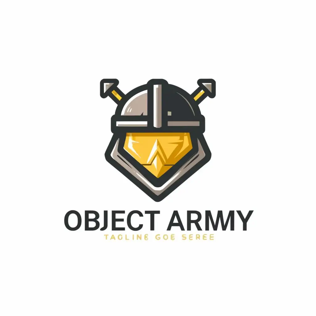 a logo design,with the text 'object army', main symbol:a java object with a helmet,complex,be used in Others industry,clear background