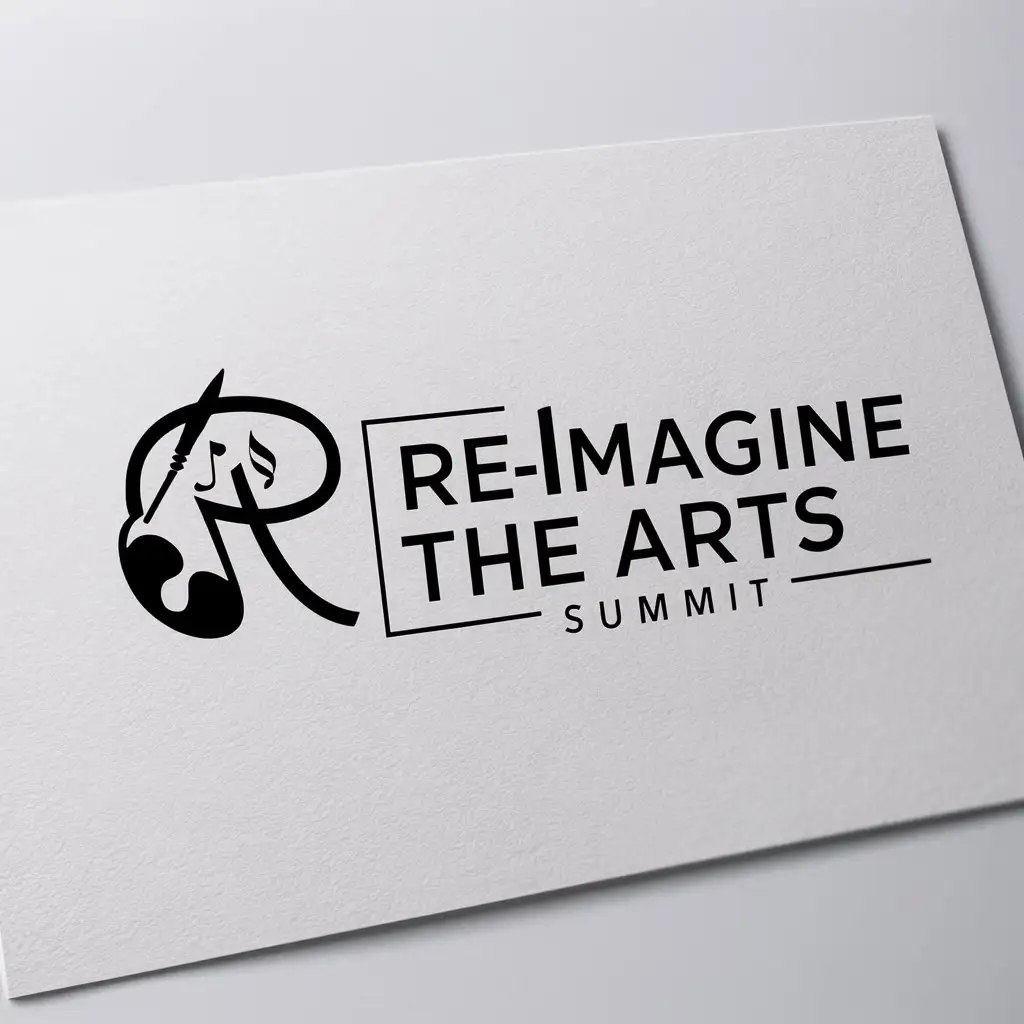 ReImagine The Arts Summit Logo Design on White Background