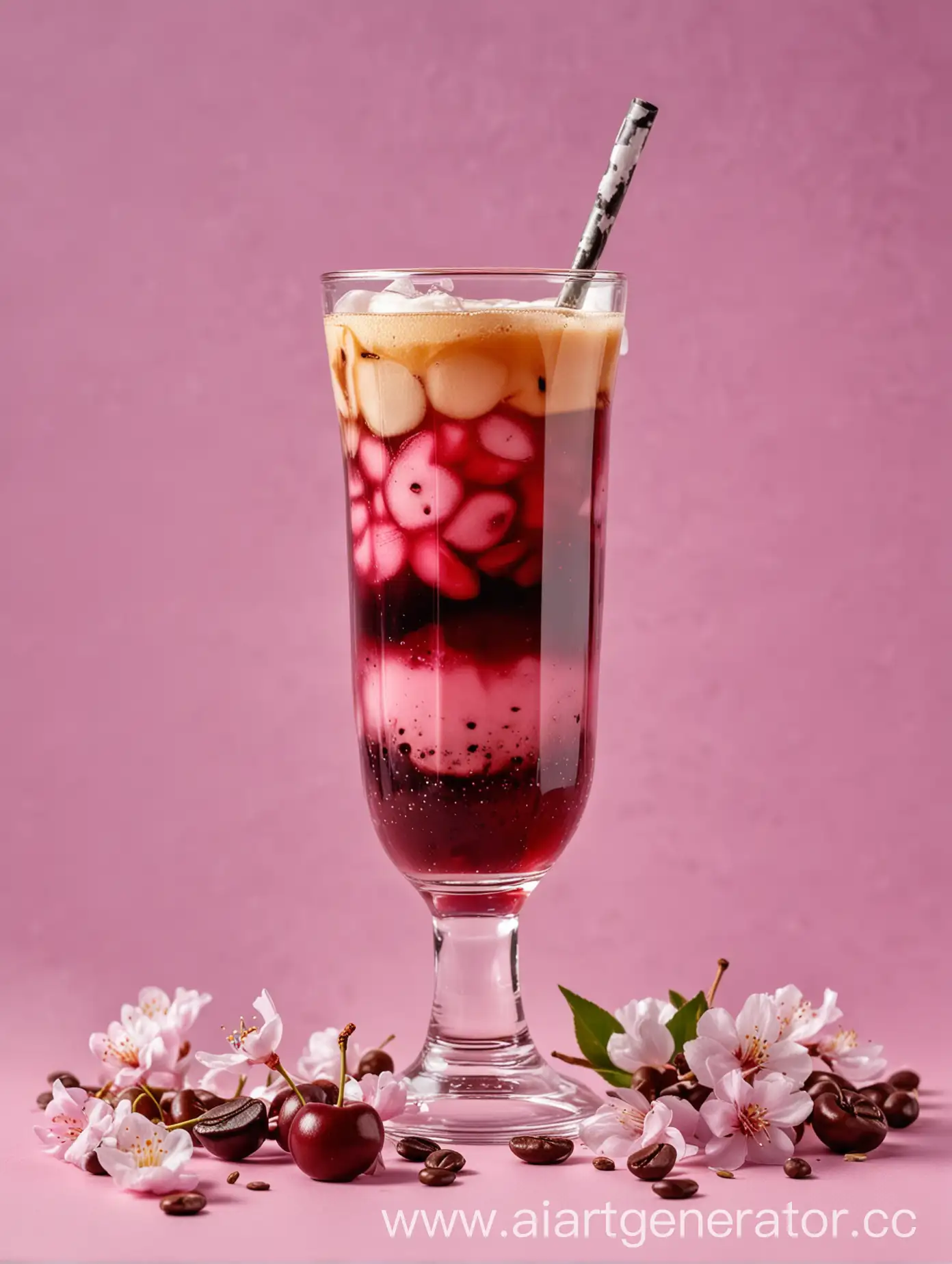 Refreshing-Layered-Espresso-Cold-Drink-with-Cherry-Accents