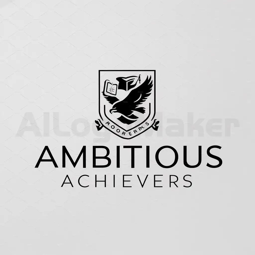 a logo design,with the text "AMBITIOUS ACHIEVERS", main symbol:Crests,Moderate,be used in Education industry,clear background