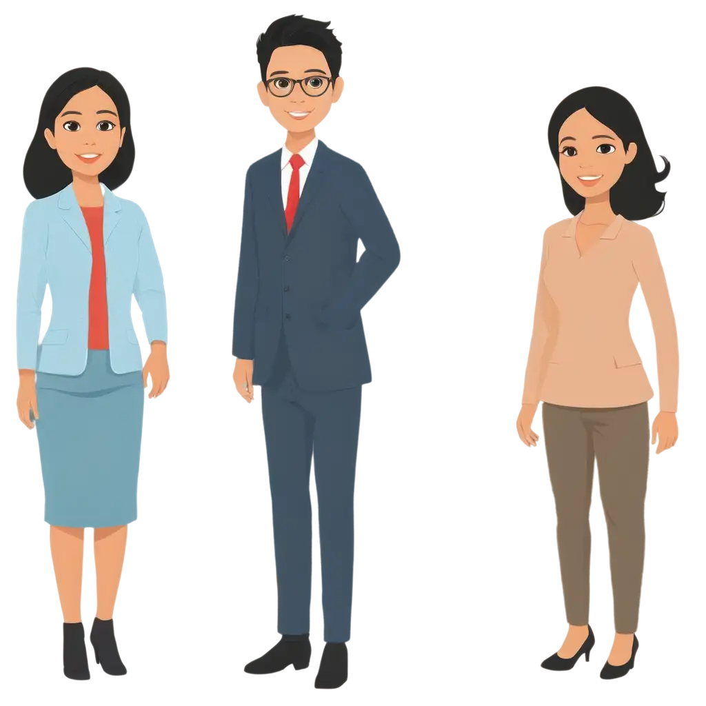 Vector-PNG-Image-of-Indonesian-Civil-Servants-with-Diverse-Skin-Tones